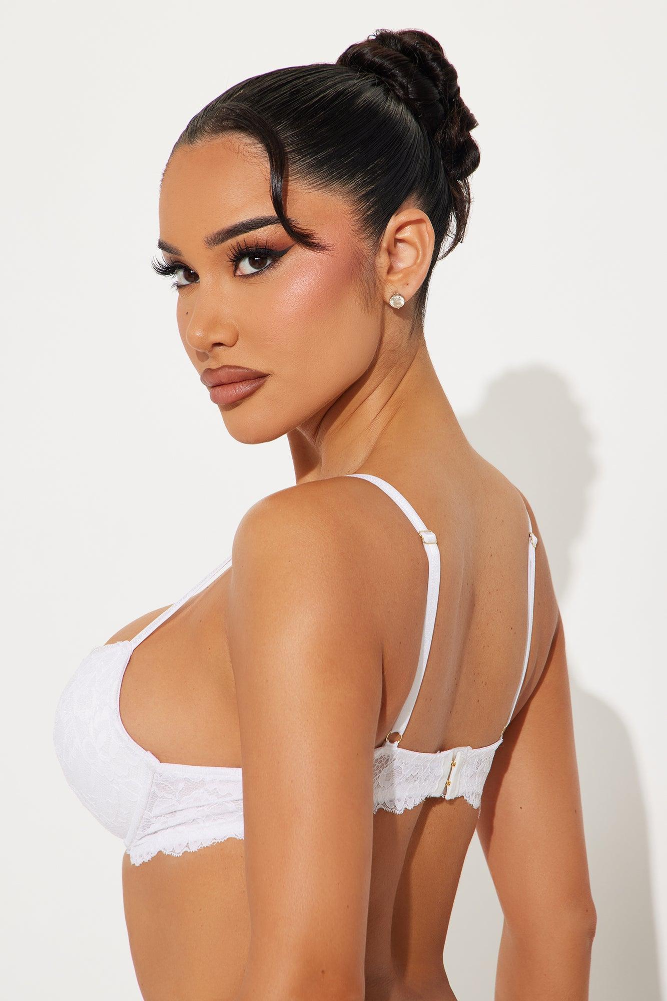 Nova Lace Push Up Bra - White Product Image