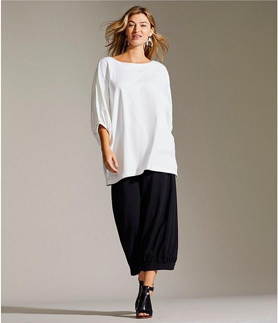 Bryn Walker Wyatt Cotton Knit Wide-Leg Crop Pull-On Pants Product Image
