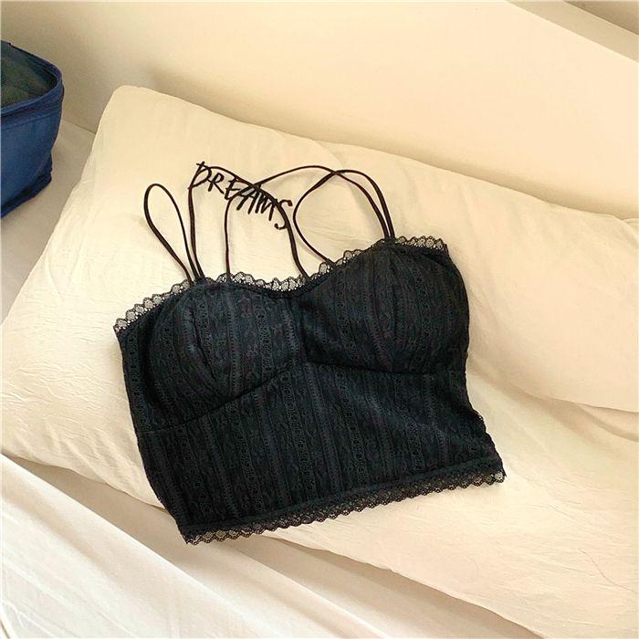 Cross-Strap Lace Bustier Top Product Image
