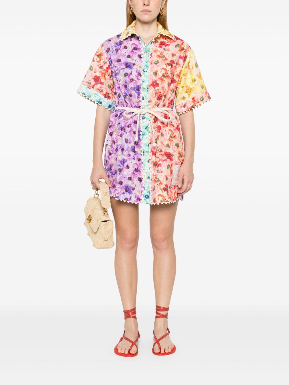 floral-print shirt dress Product Image