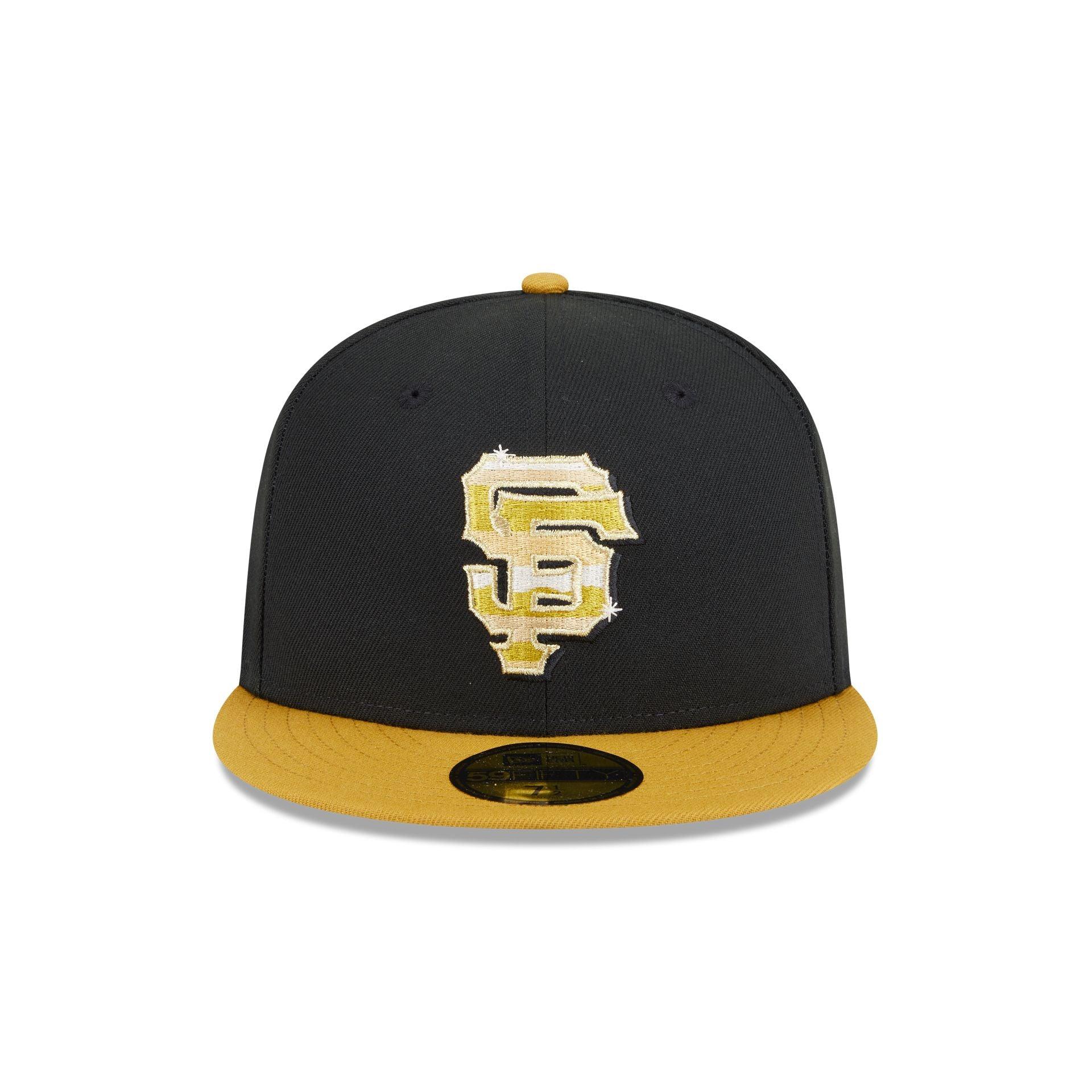 Miami Heat Metallic Gold Logo 59FIFTY Fitted Hat Male Product Image