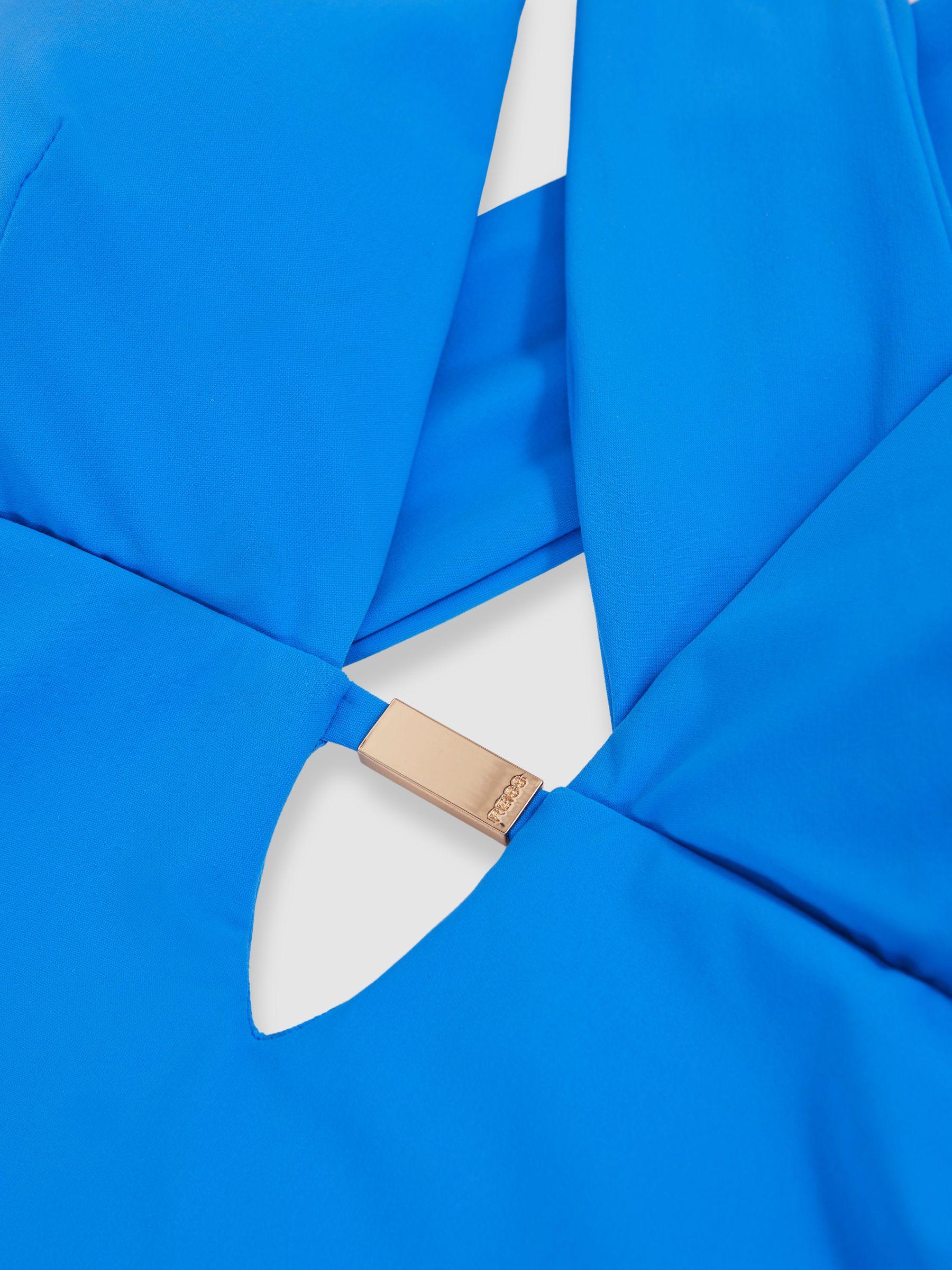 Plunge Halterneck Swimsuit in Cornflower Blue Product Image