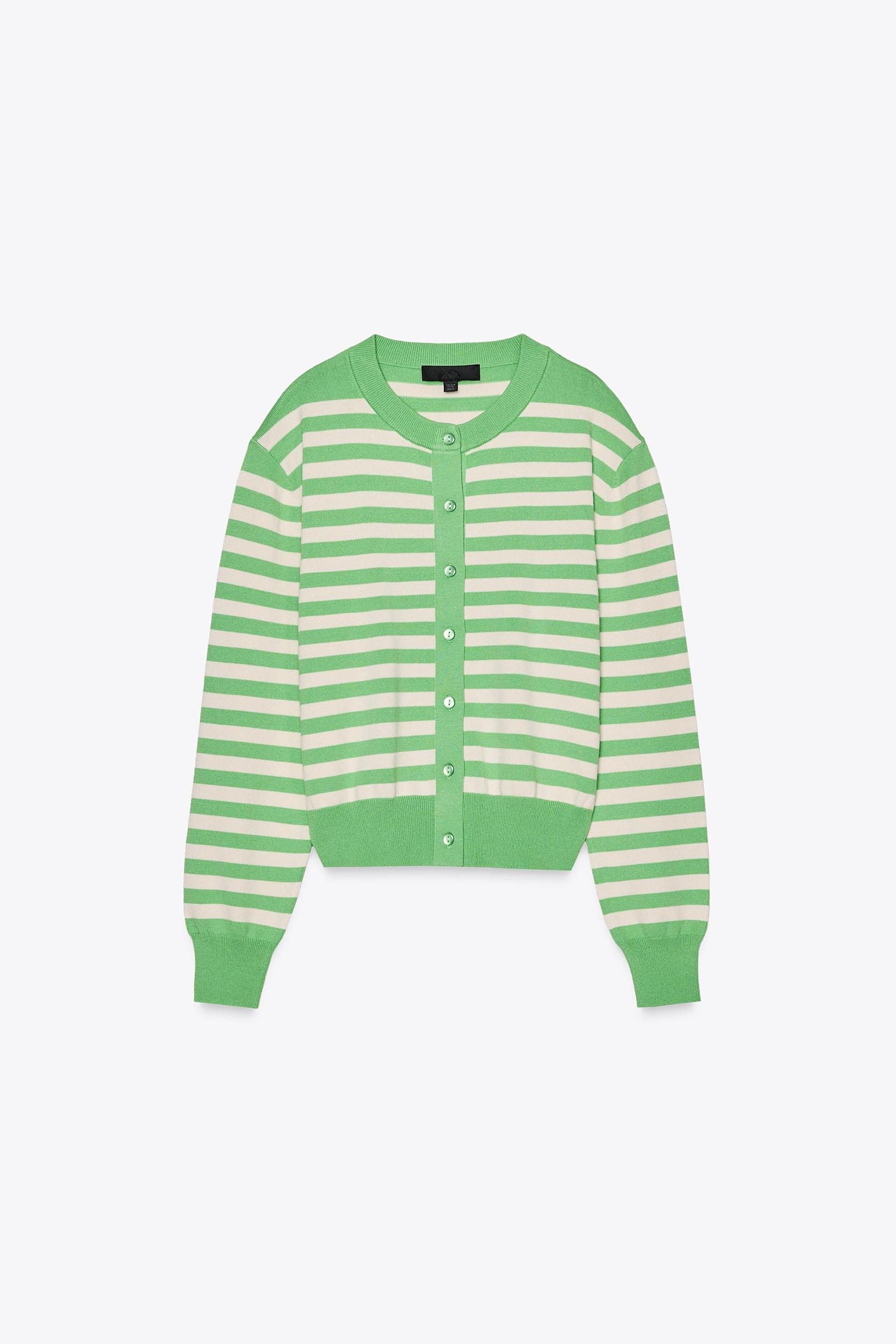 STRIPED KNIT JACKET Product Image