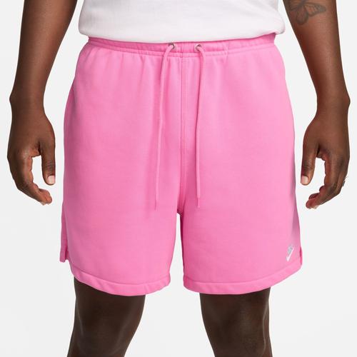 Nike Mens Nike Club Flow French Terry Shorts - Mens Washed Coral/White Product Image