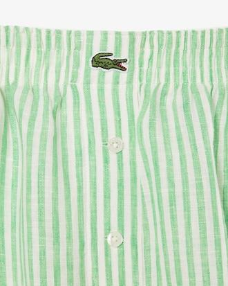 Loose Striped Linen Shorts Product Image