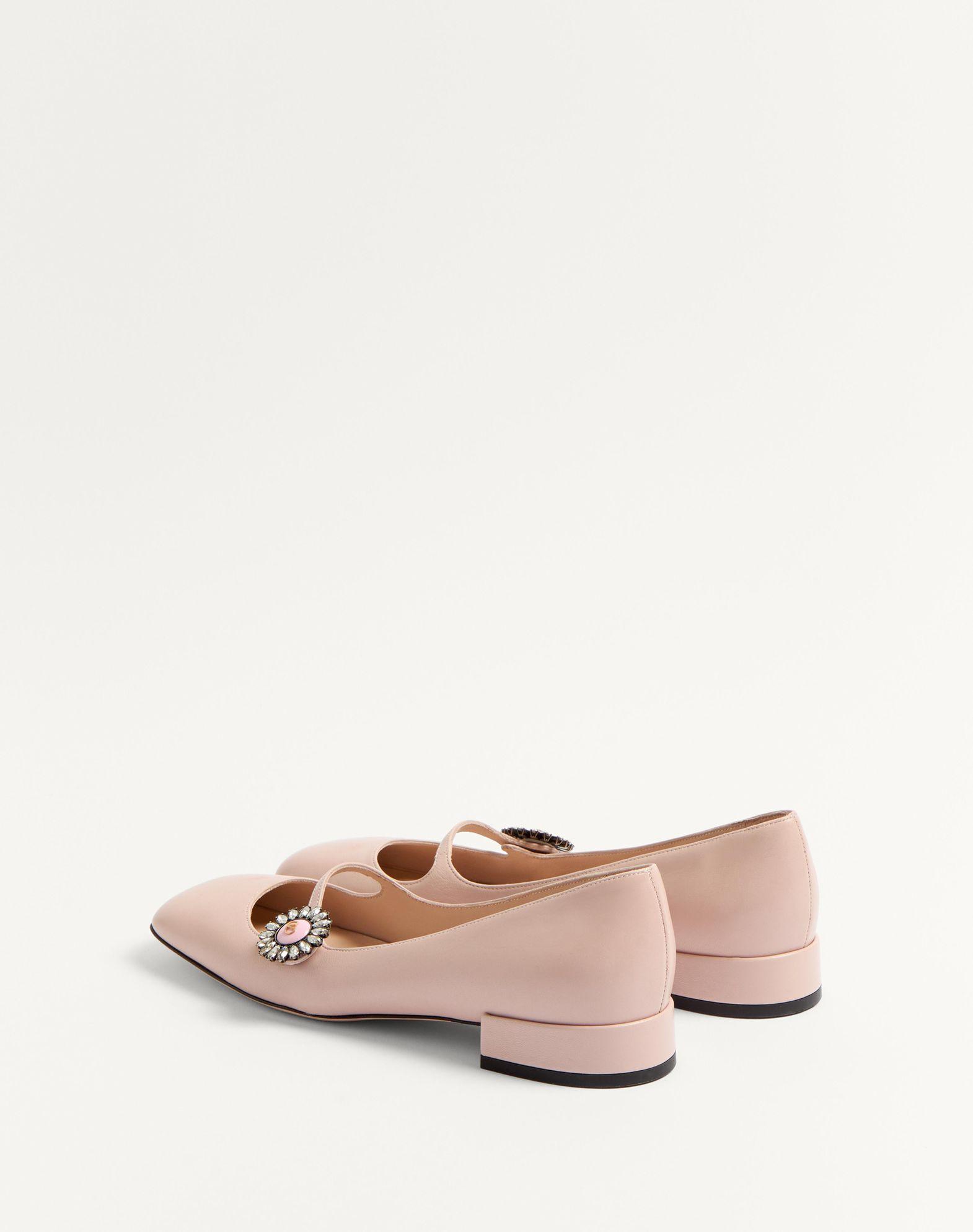 Mary-Jane Preshoes Ballerina In Kidskin With Jewel Button 20Mm Product Image