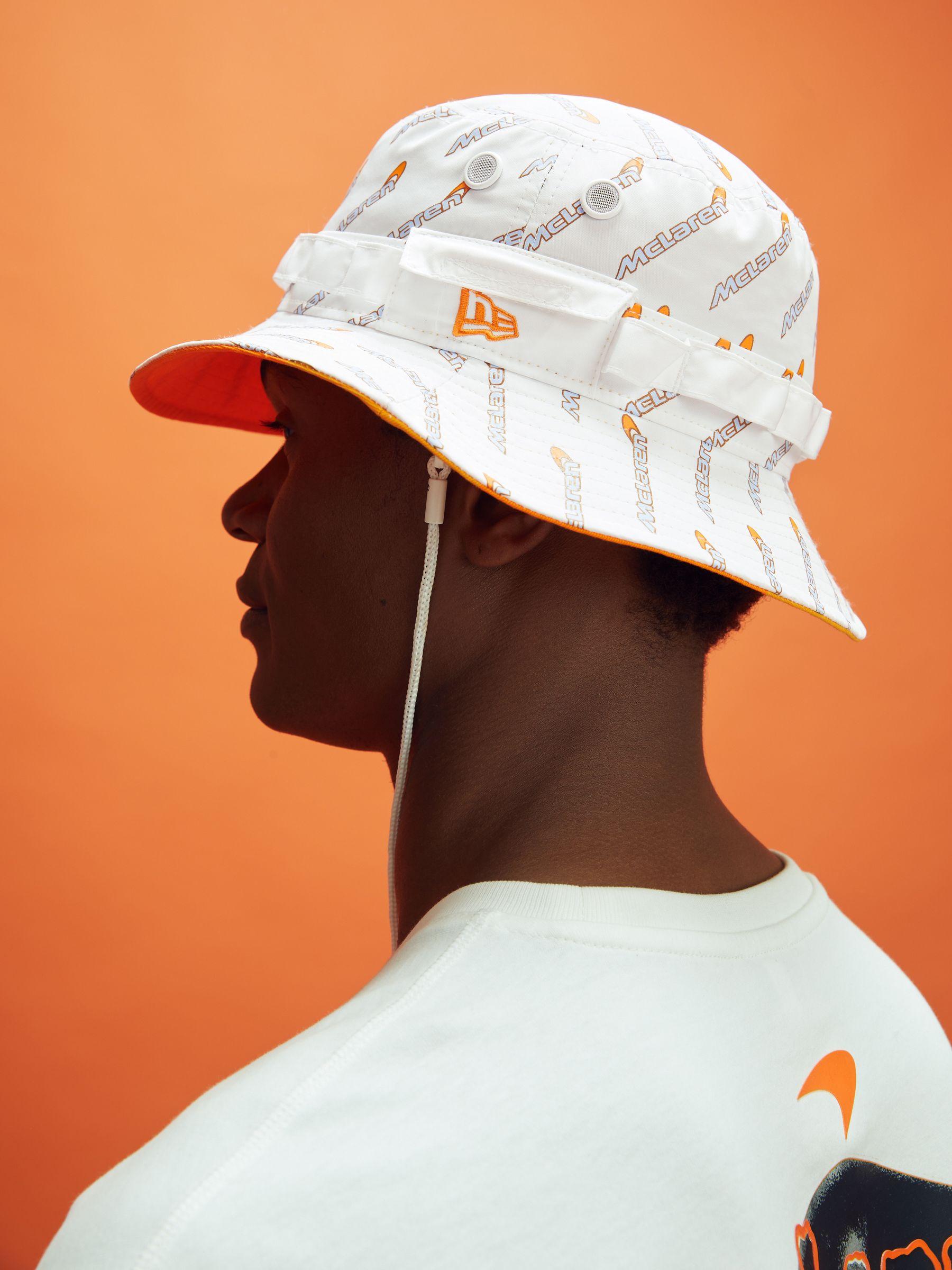 McLaren F1 Printed Bucket Hat in White Product Image