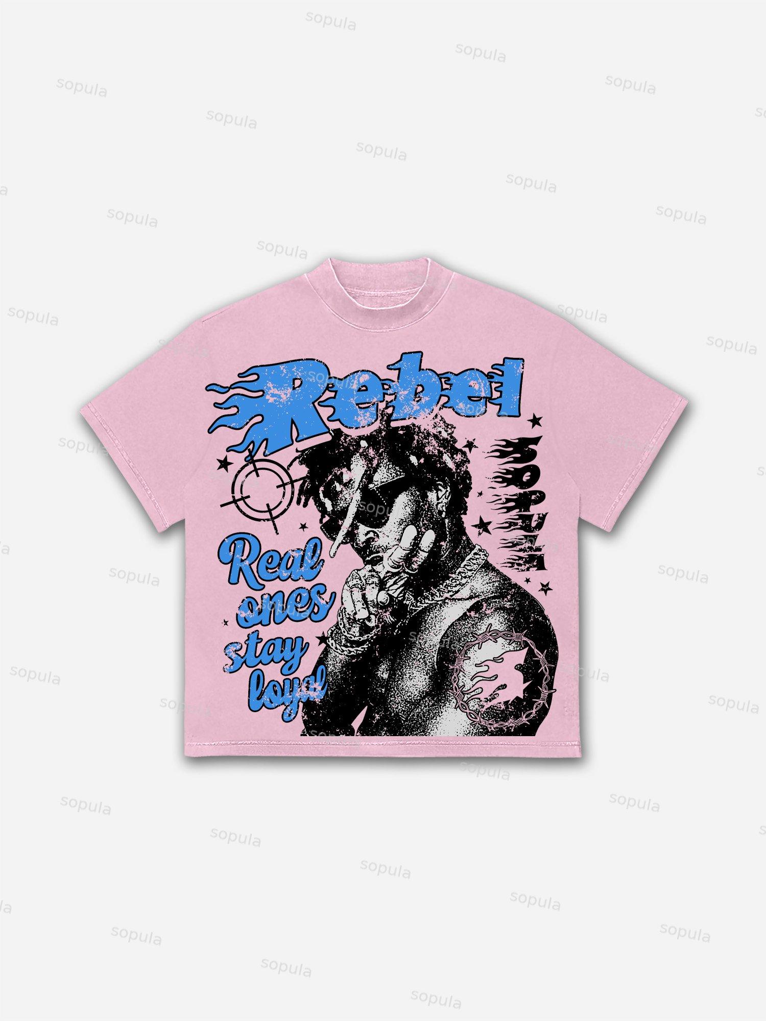 Rebel Street Portrait Graphic Cotton T-shirt Product Image