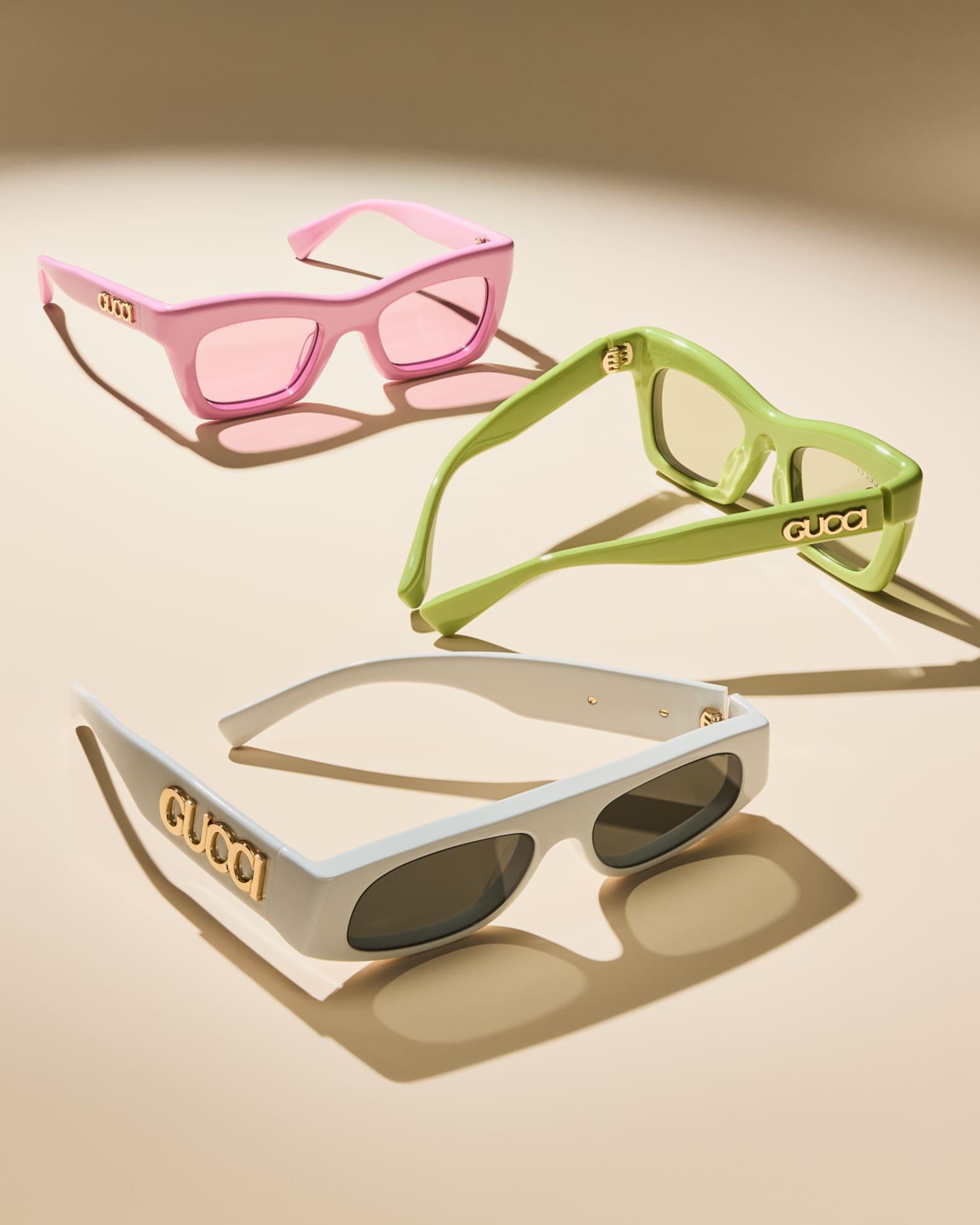 Logo Acetate Rectangle Sunglasses  Product Image