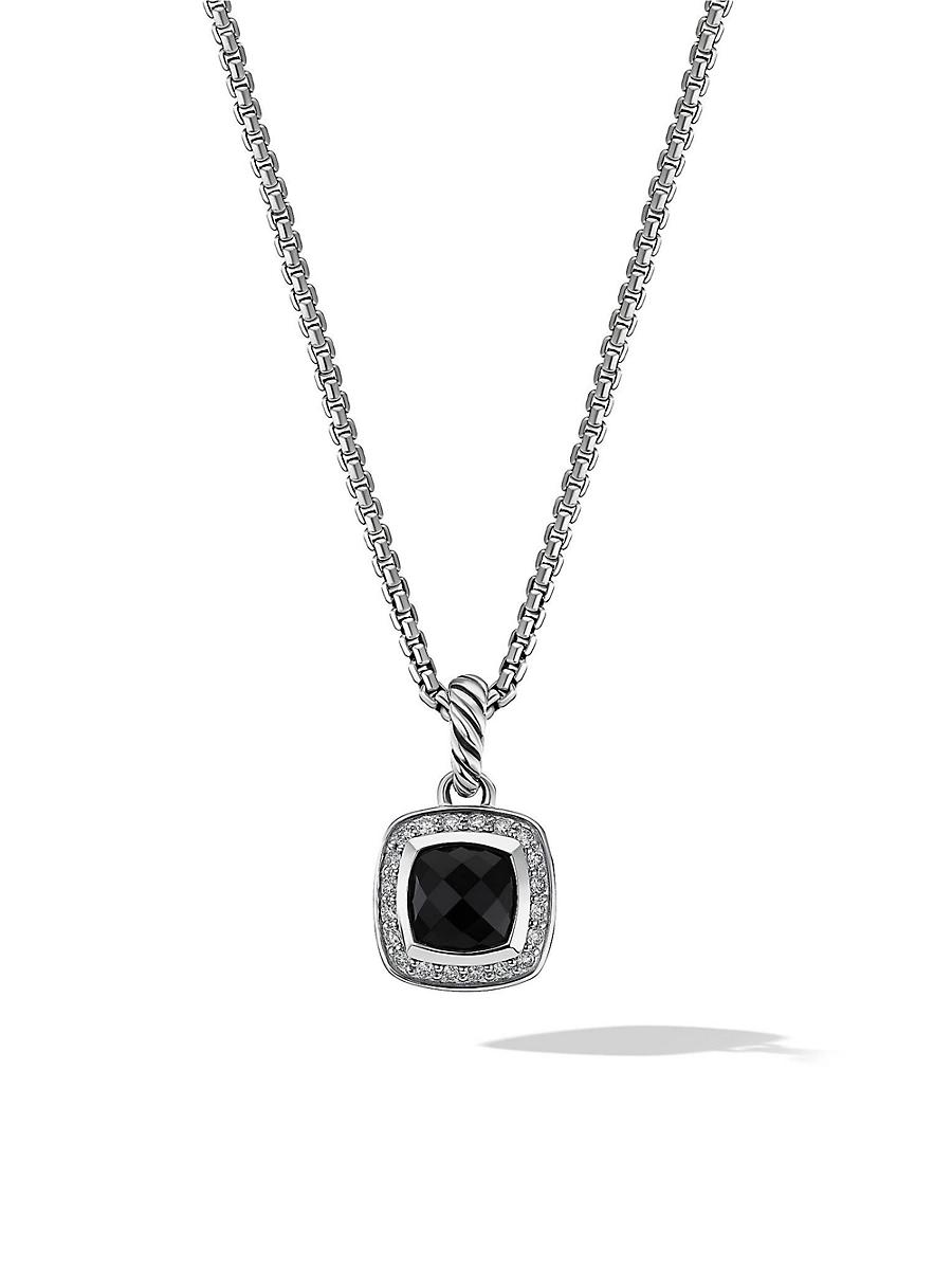 Womens Petite Albion Pendant Necklace in Sterling Silver Product Image