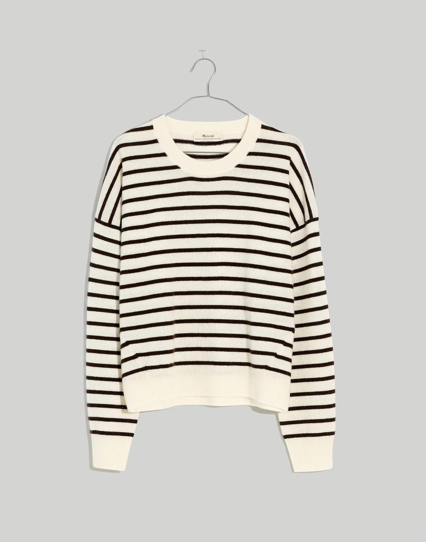 (Re)sponsible Cashmere Relaxed Sweater in Stripe Product Image