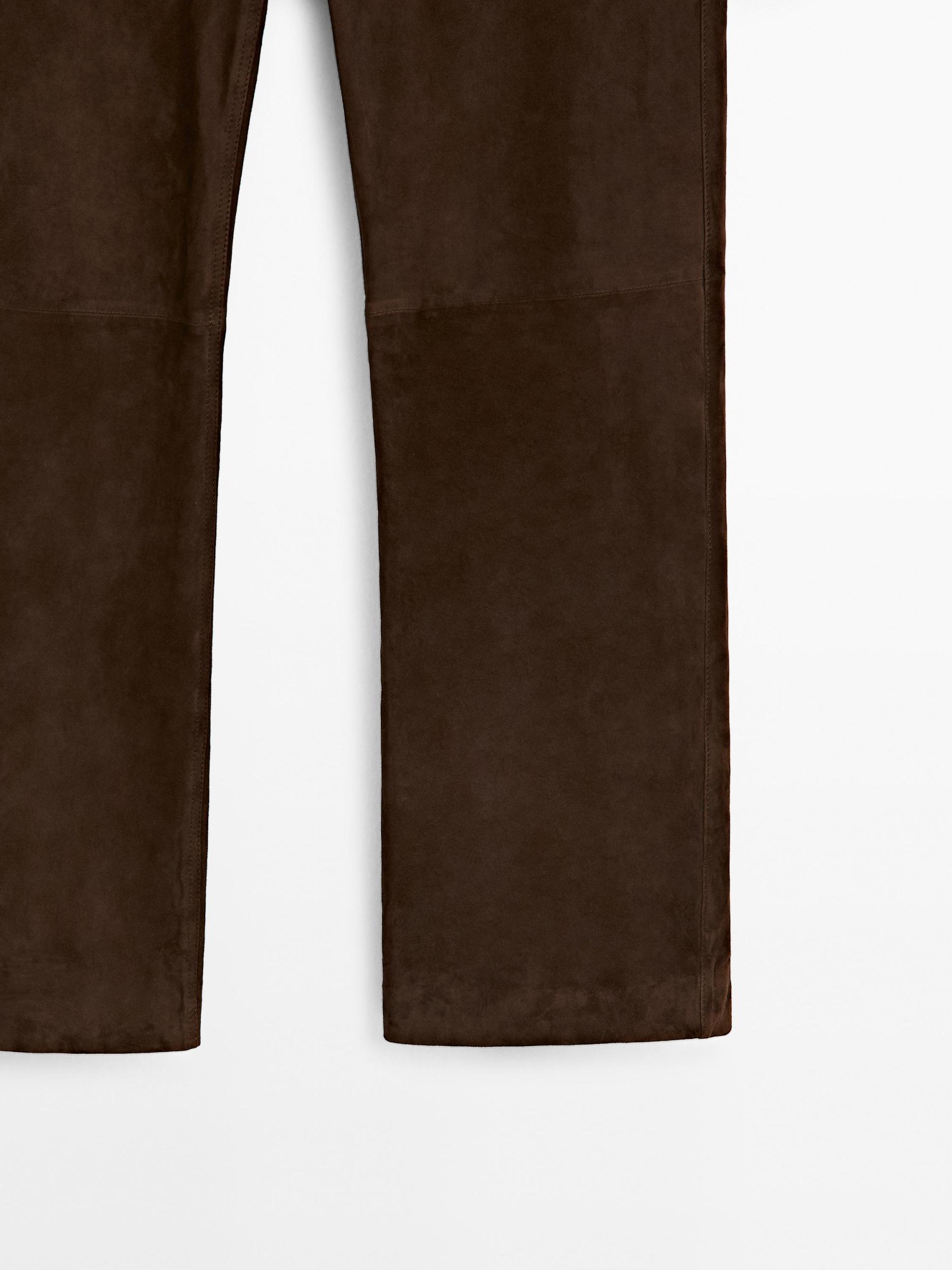 Suede leather trousers Product Image