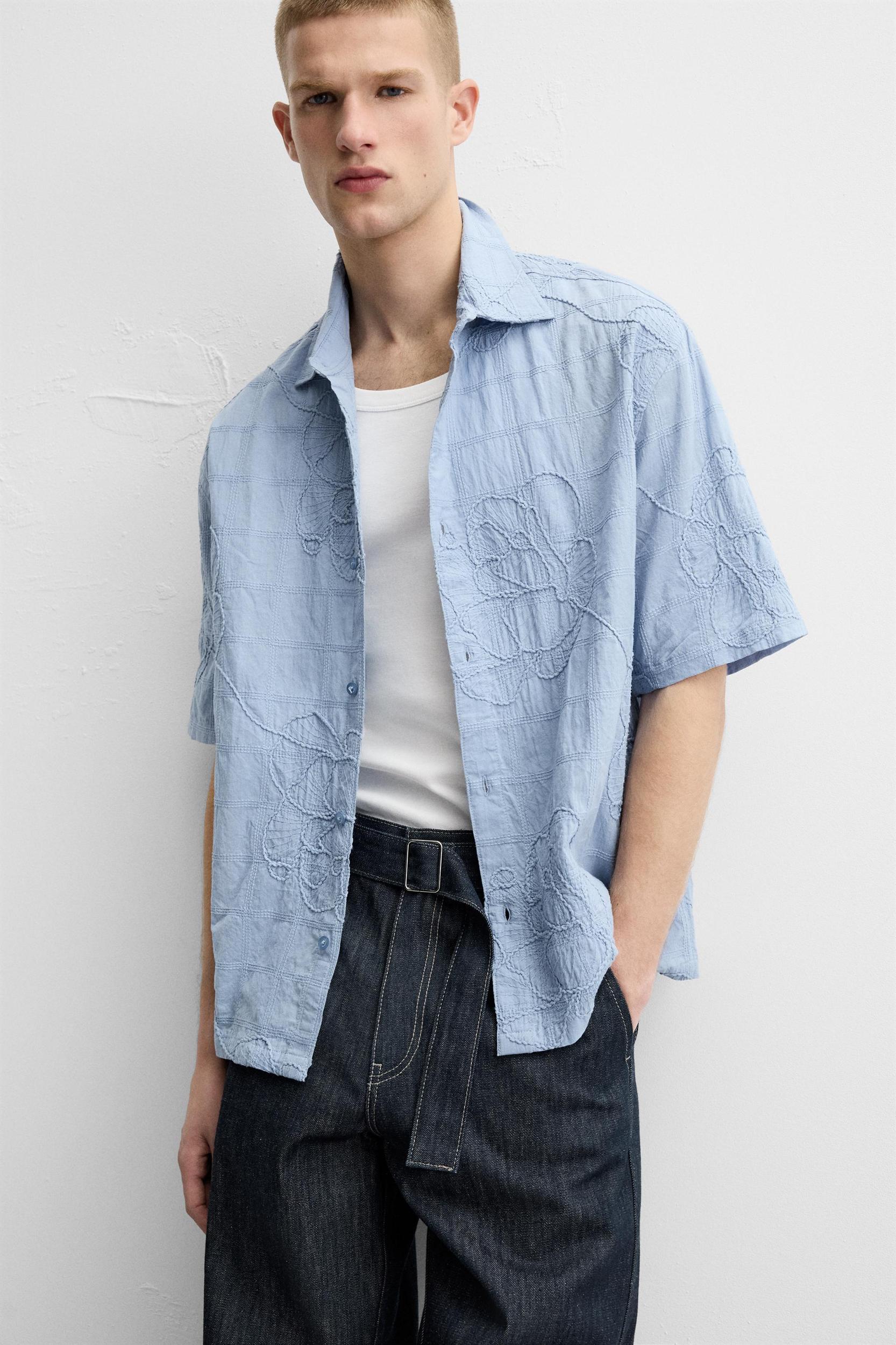 EMBROIDERED JACQUARD SHIRT Product Image