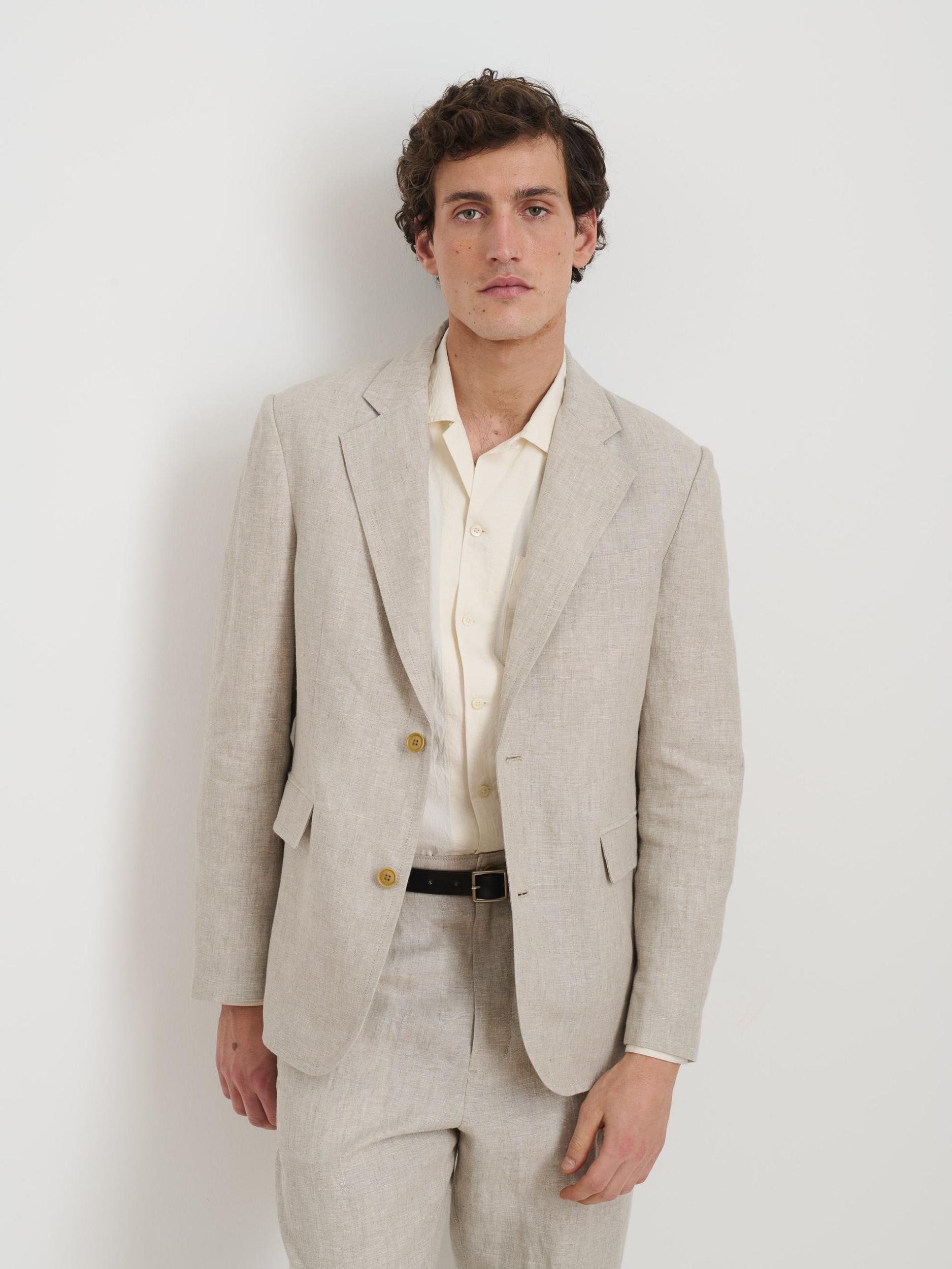 Cooper Blazer In Flax Linen Product Image