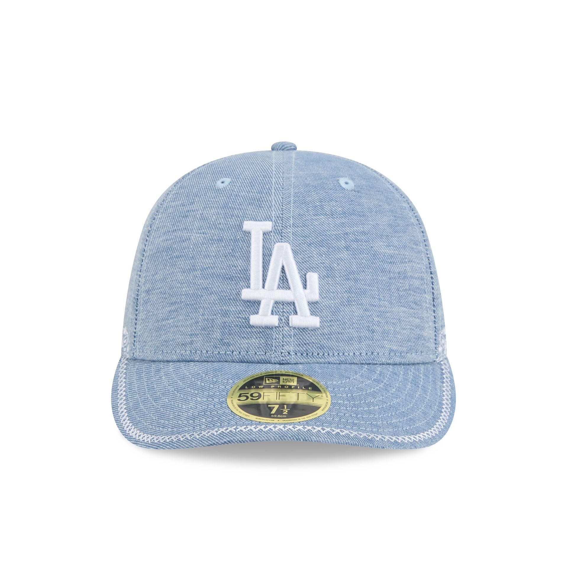 Los Angeles Dodgers Hand Stitched Chambray Low Profile 59FIFTY Fitted Hat Male Product Image