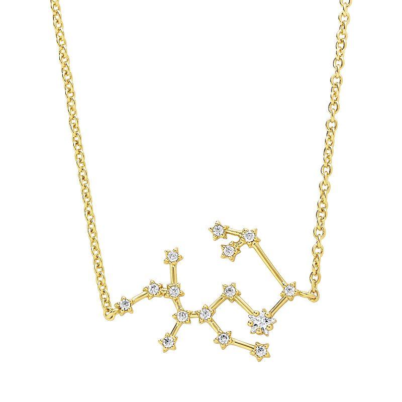 MC Collective Cubic Zirconia Constellation Necklace, Women's, 14k Gold Tone Gemini Product Image