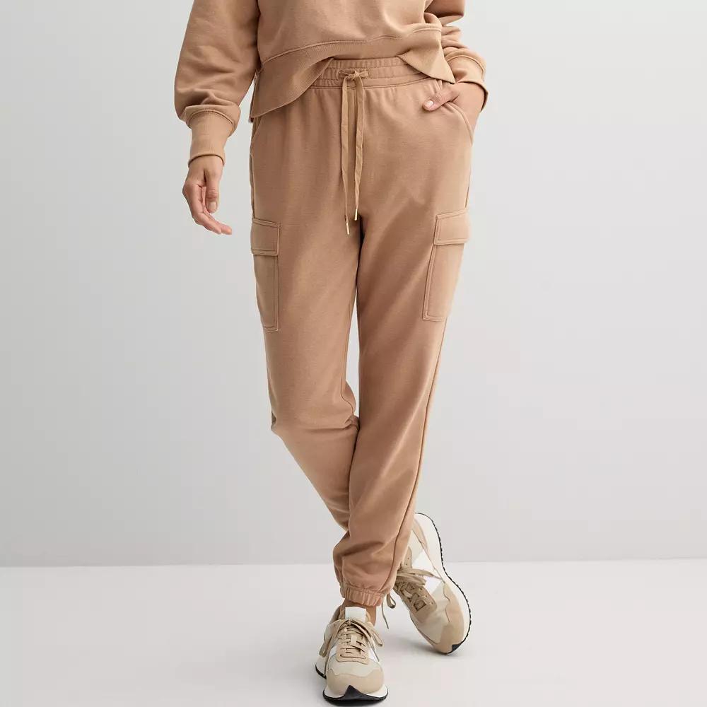 Women's Sonoma Goods For Life® Cargo Sweatpants, Size: XS, Barric Beige Product Image