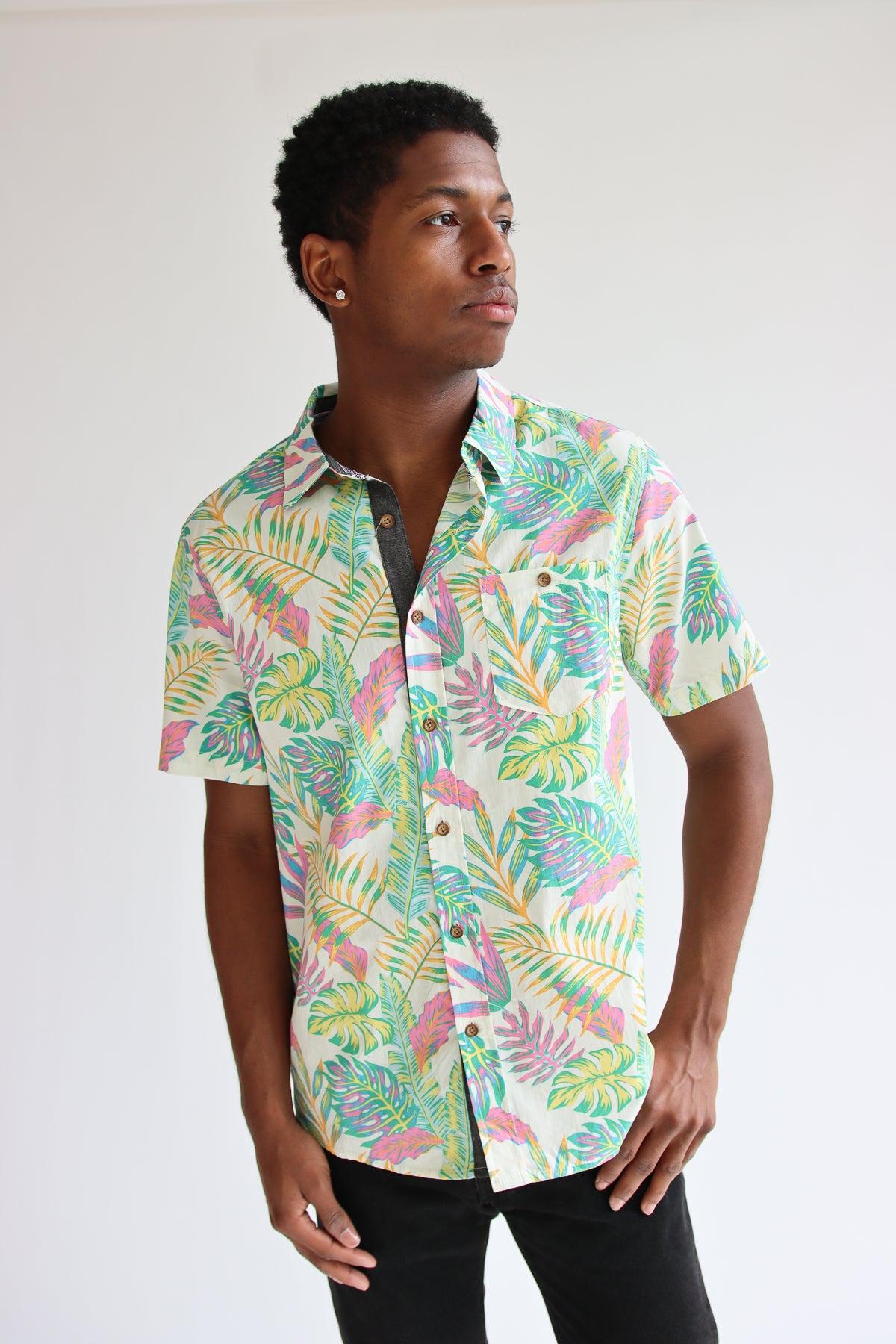 Neon Tropics Button Up Shirt Product Image