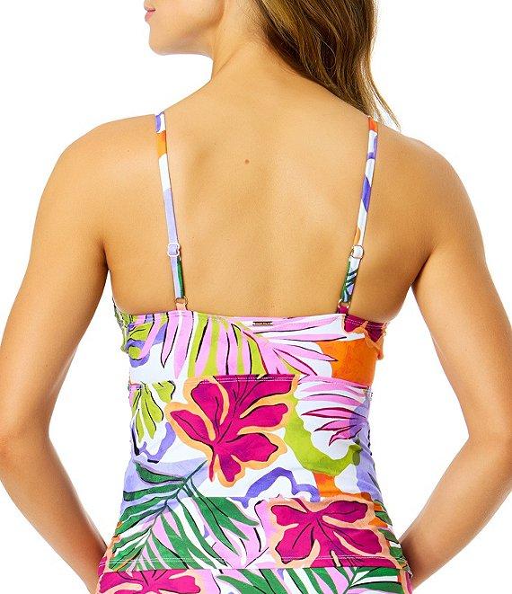 Anne Cole Mod Tropical Convertible Shirred High Waist Swim Bottom Product Image