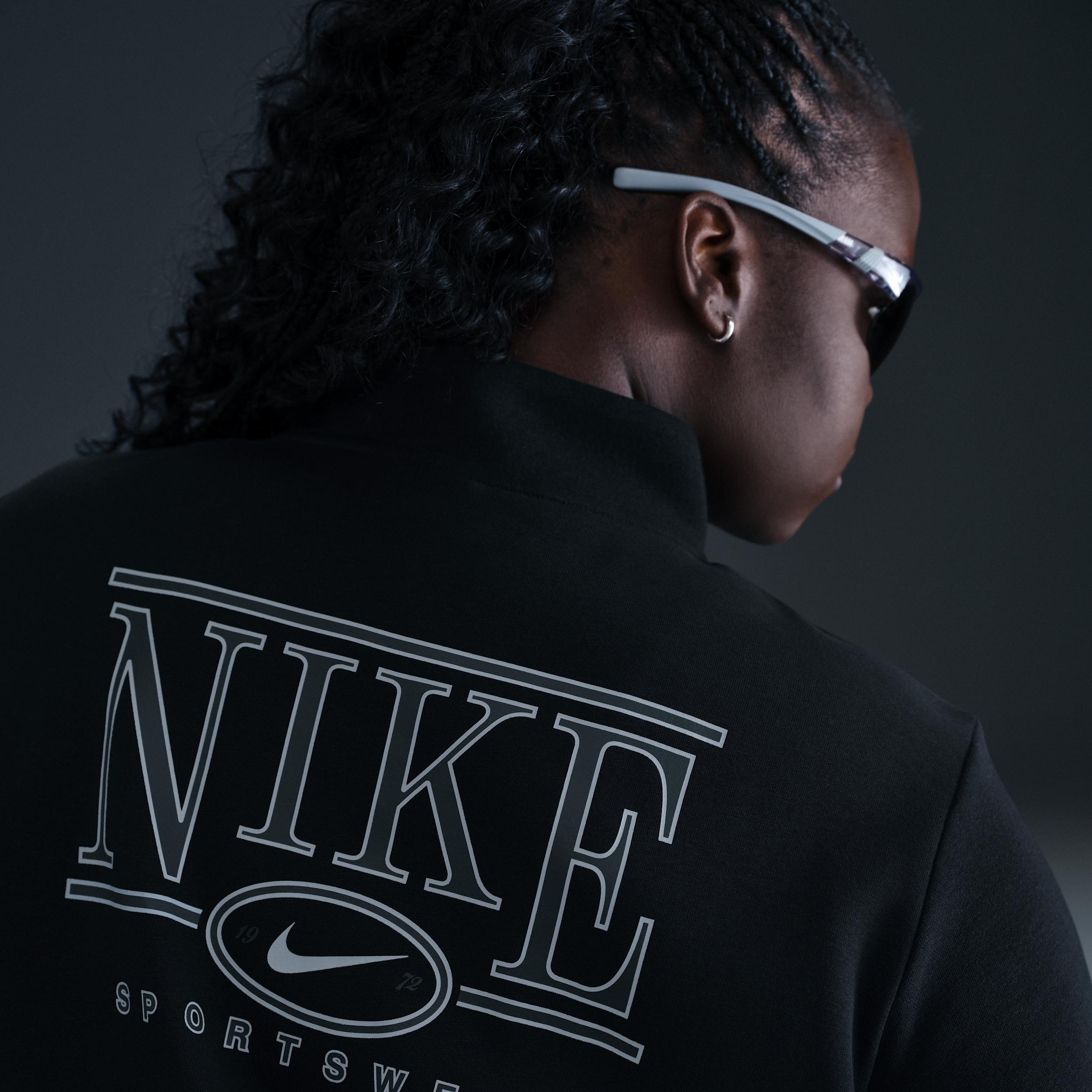 Nike Sportswear Club Fleece Women's Mock-Neck 1/2-Zip Graphic Top (Plus Size) Product Image