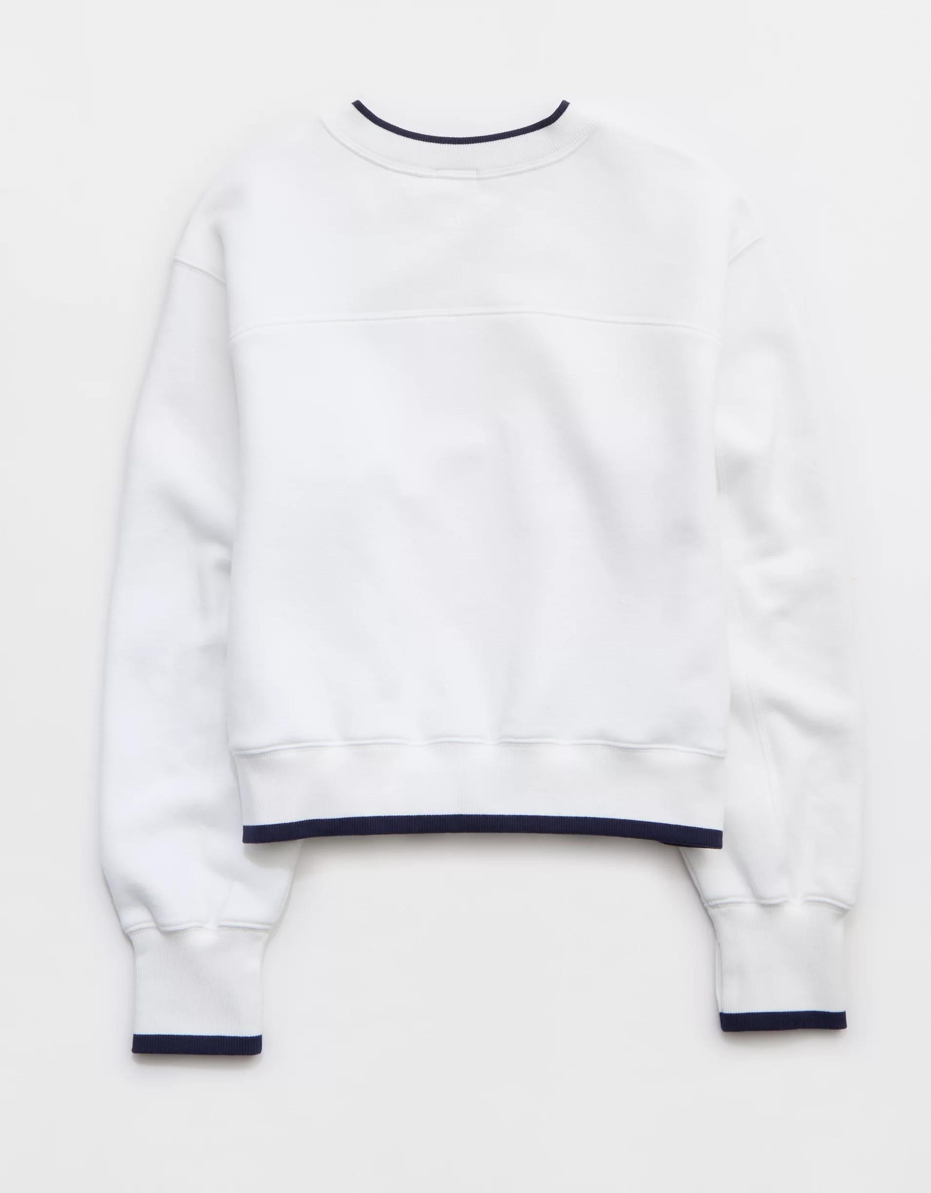 OFFLINE By Aerie Cloud Fleece V-Neck Crew Sweatshirt Product Image