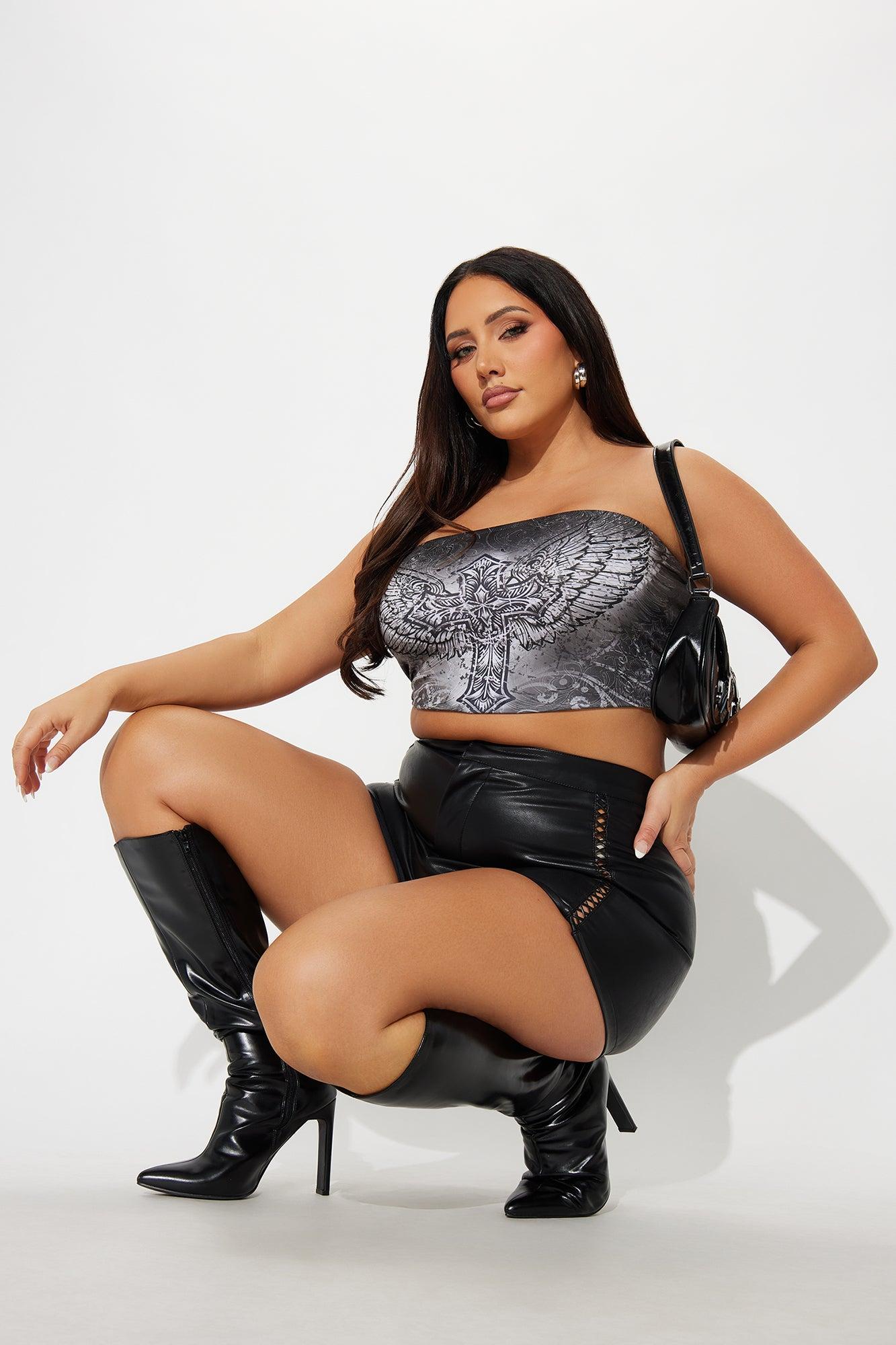 Crossfire Angel Tube Top - Black Female Product Image