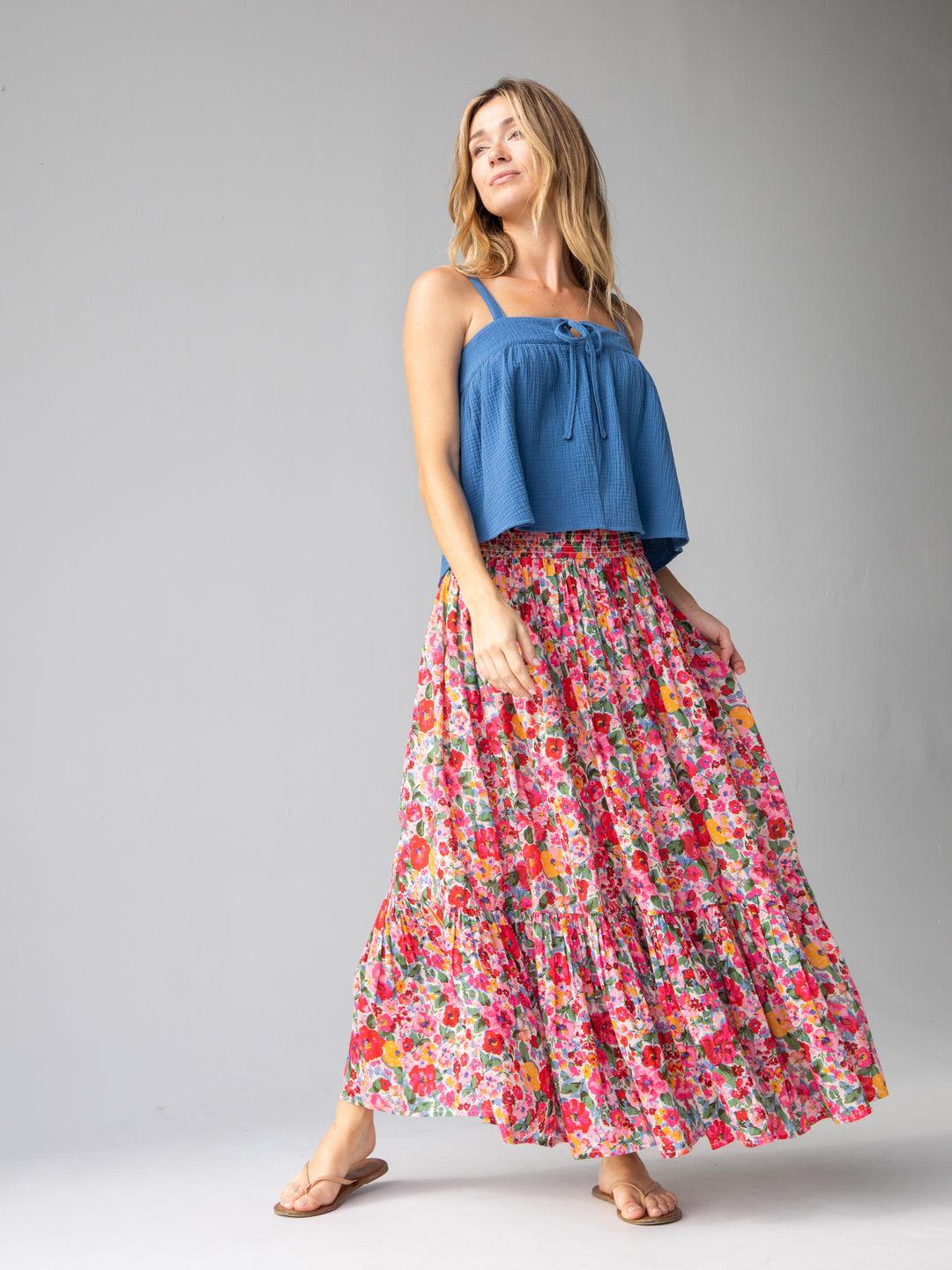 Flora Cotton Convertible Maxi Skirt Product Image