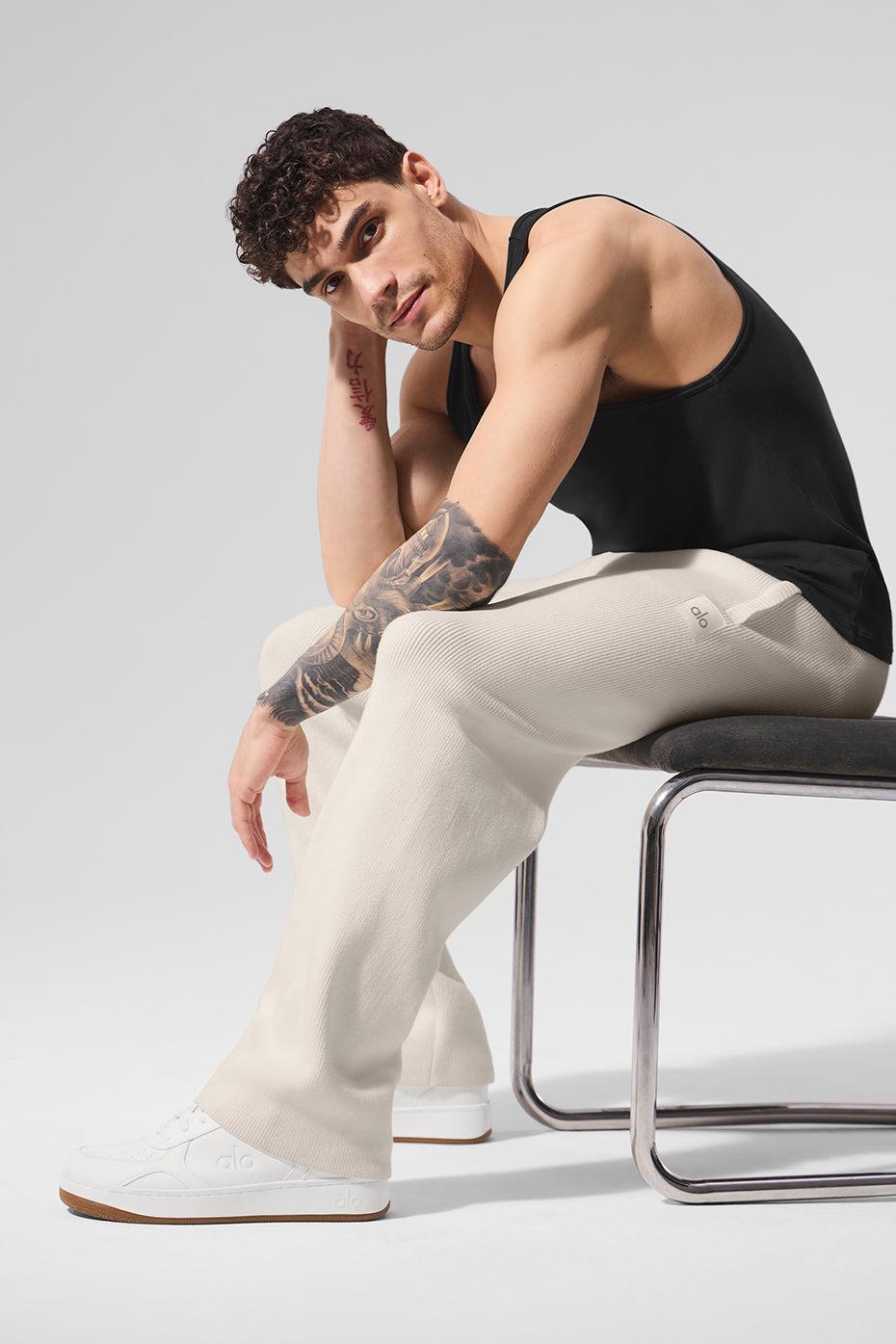 Scholar Straight Leg Sweatpant - Ivory Product Image