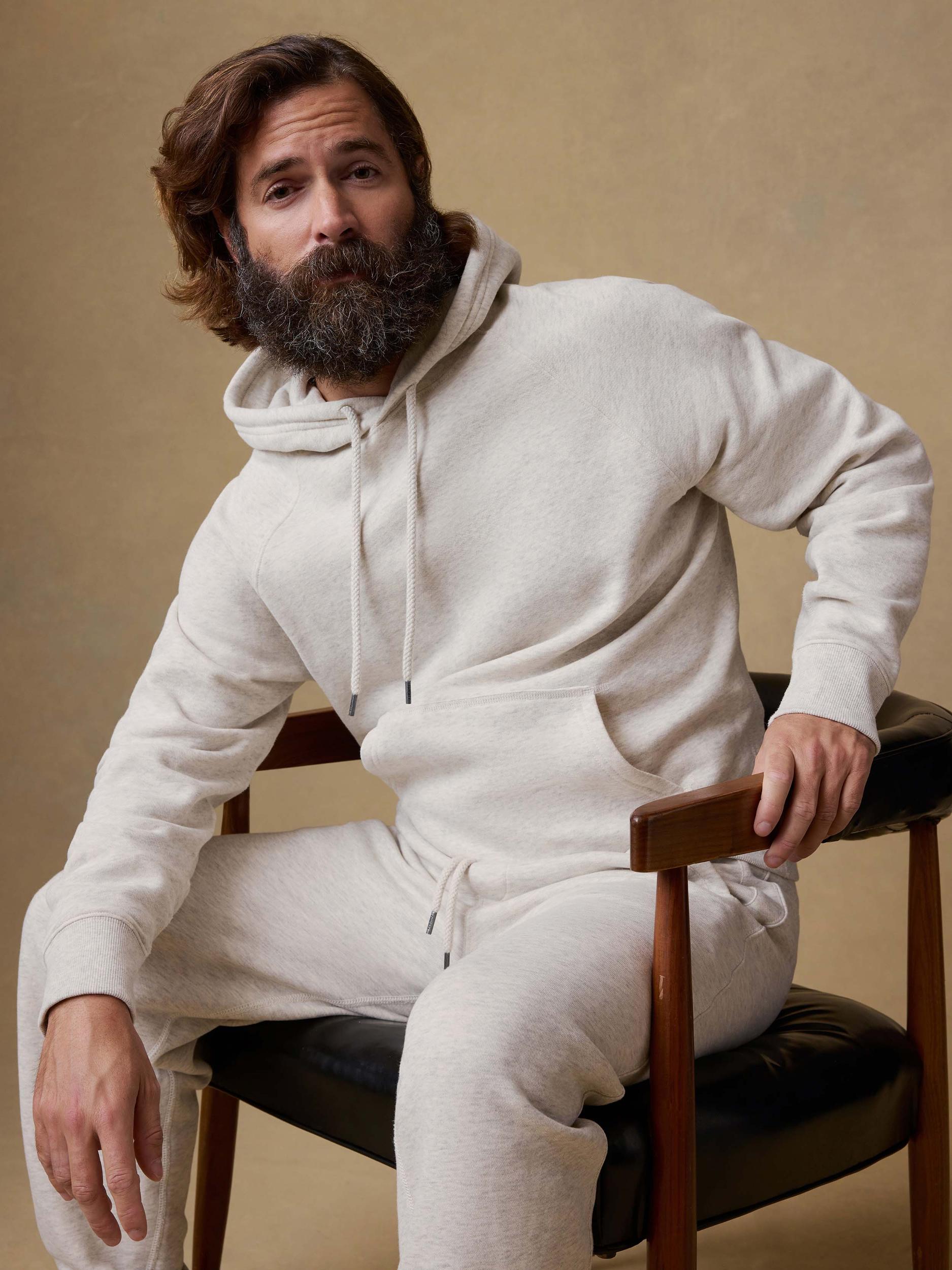 High Standard Fleece Hoodie - Antique Ivory Heather Male Product Image
