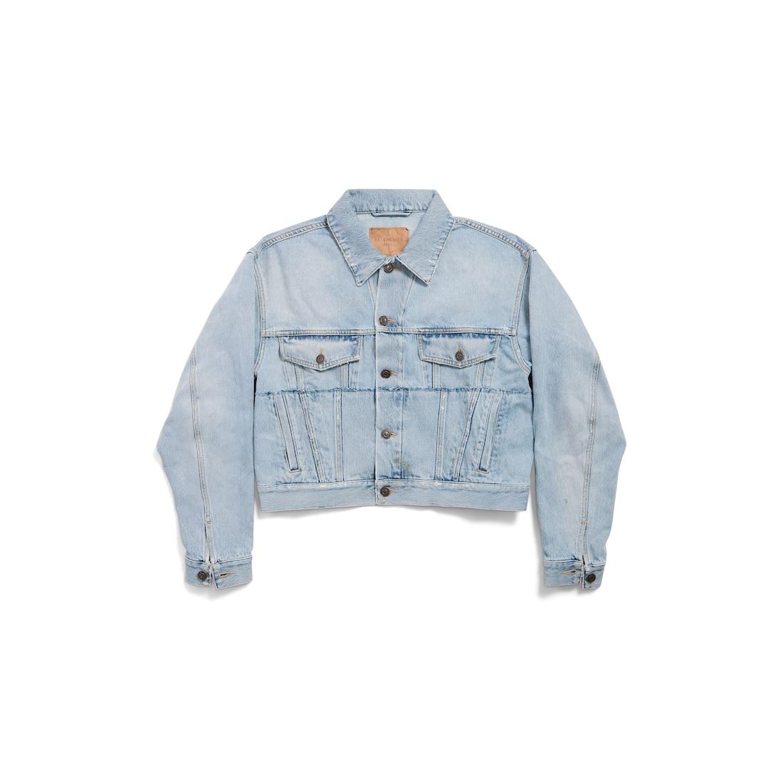 Women's Denim Jacket Small Fit in Light Blue Product Image