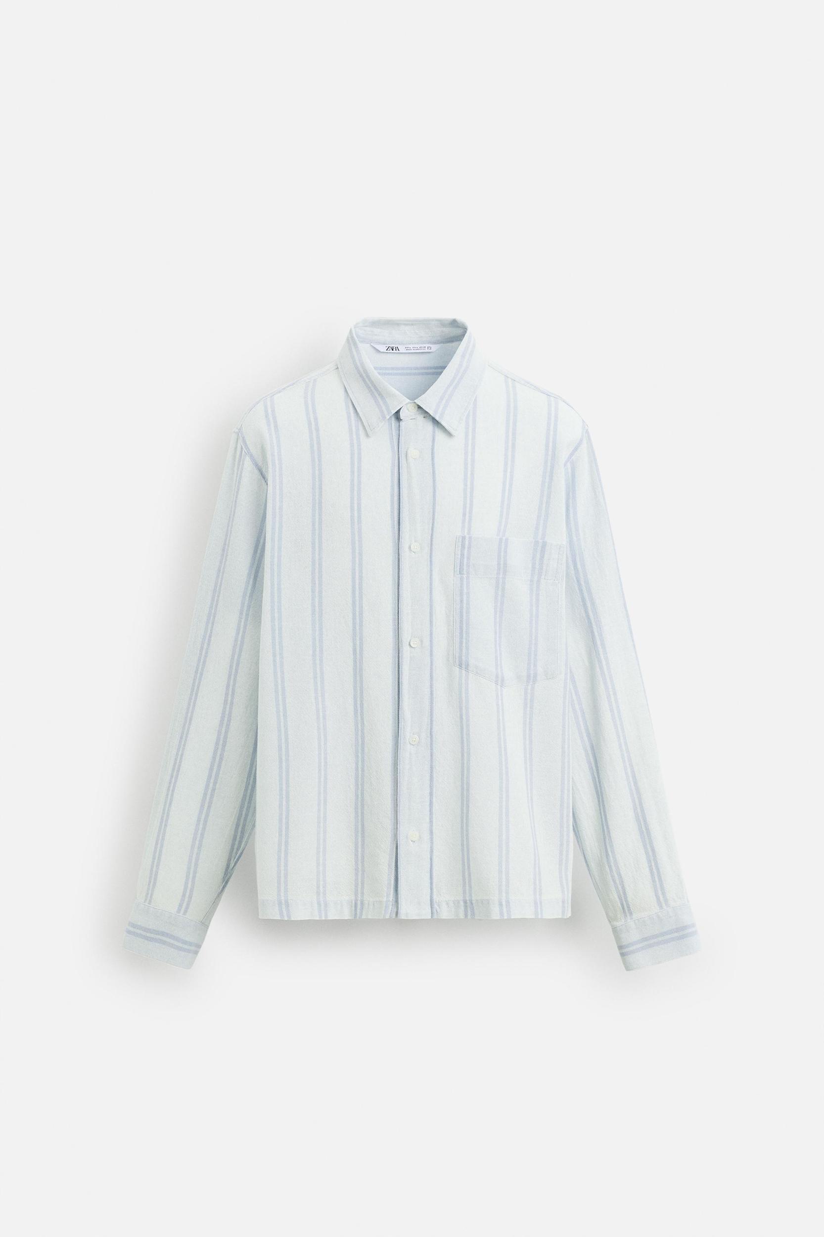 TEXTURED STRIPED SHIRT Product Image