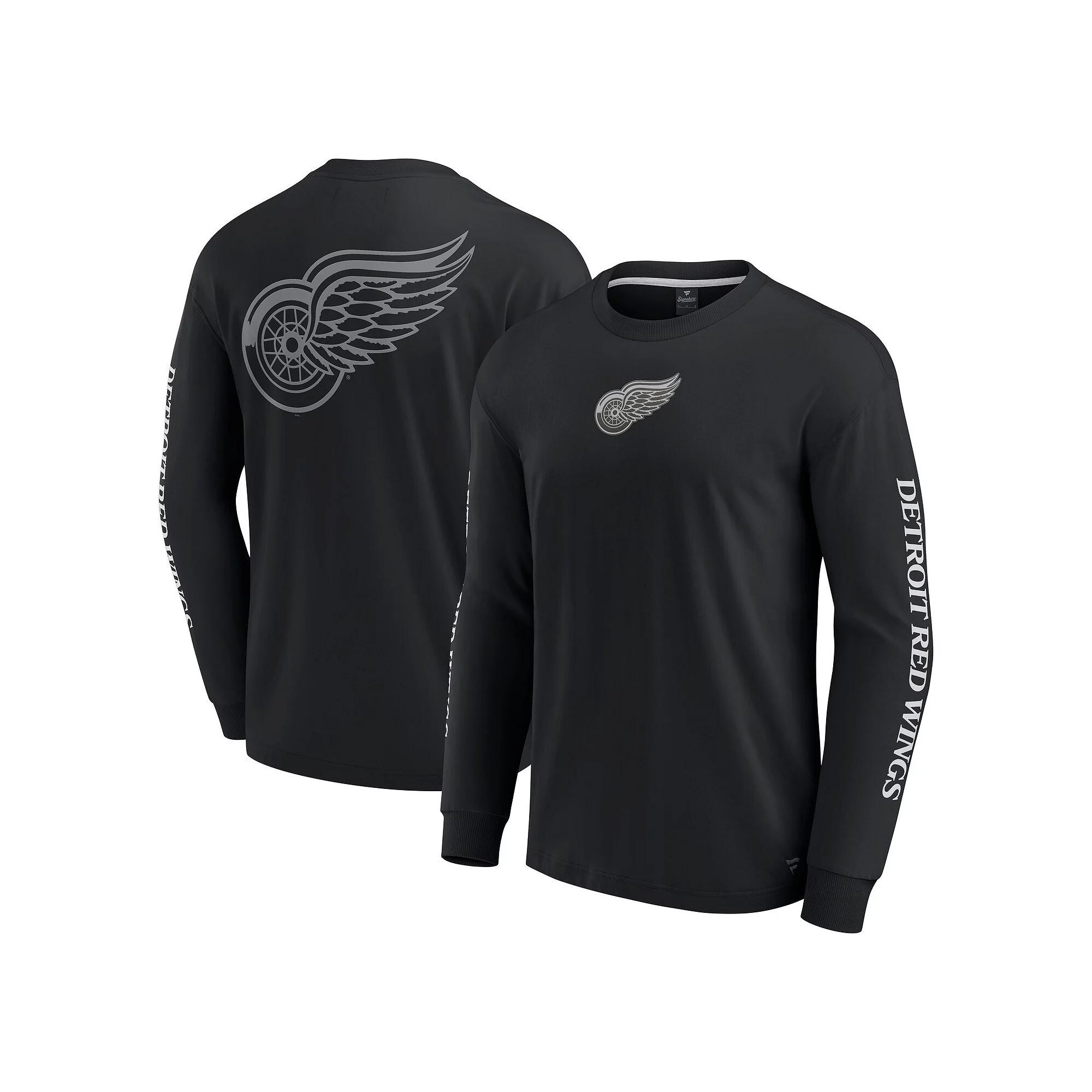 Men's Fanatics Black Detroit Red Wings Elements Strive Long Sleeve T-Shirt, Size: 4XL Product Image