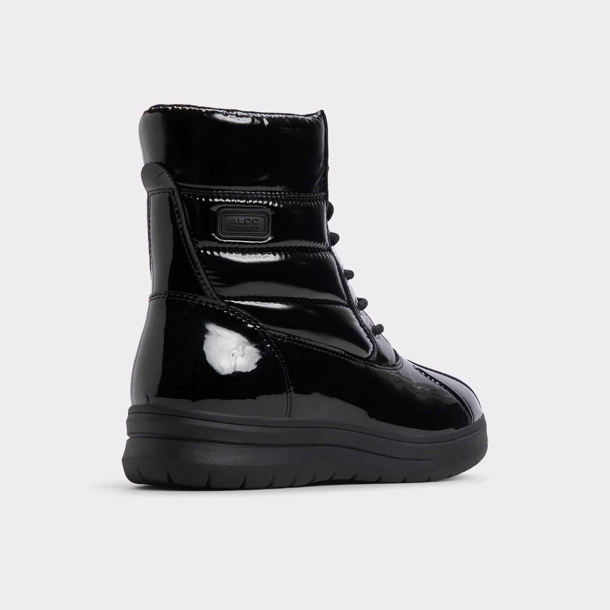 Chilly Black Synthetic Patent Women's Winter boots | ALDO US Product Image