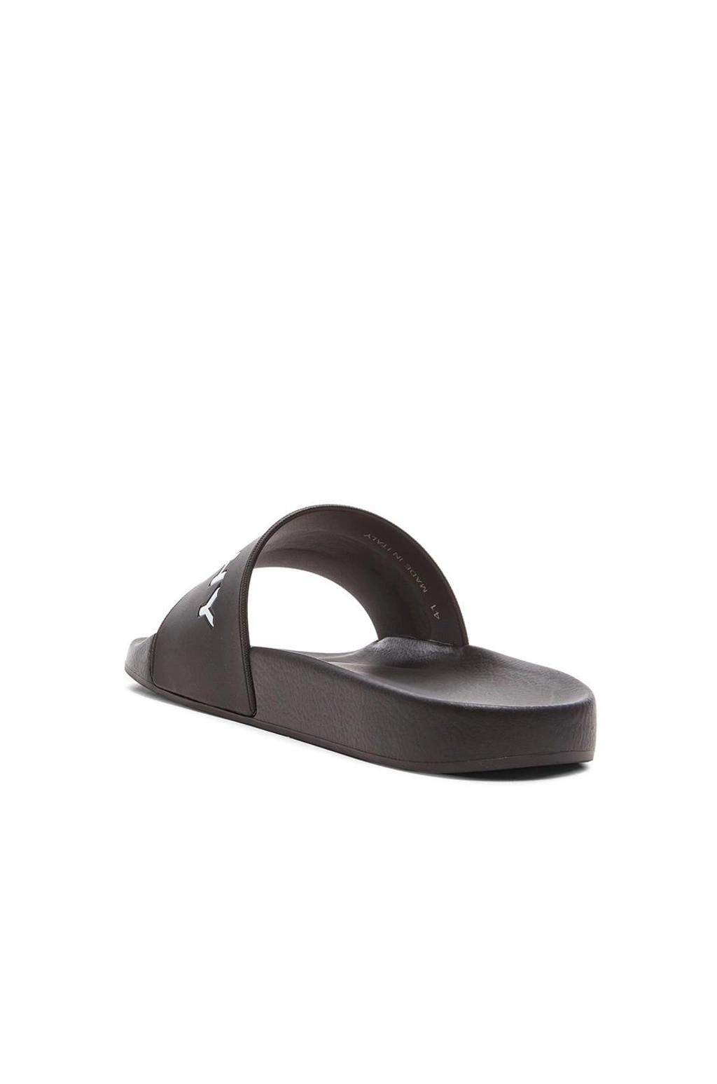 Black Logo-Print Pool Slides Product Image