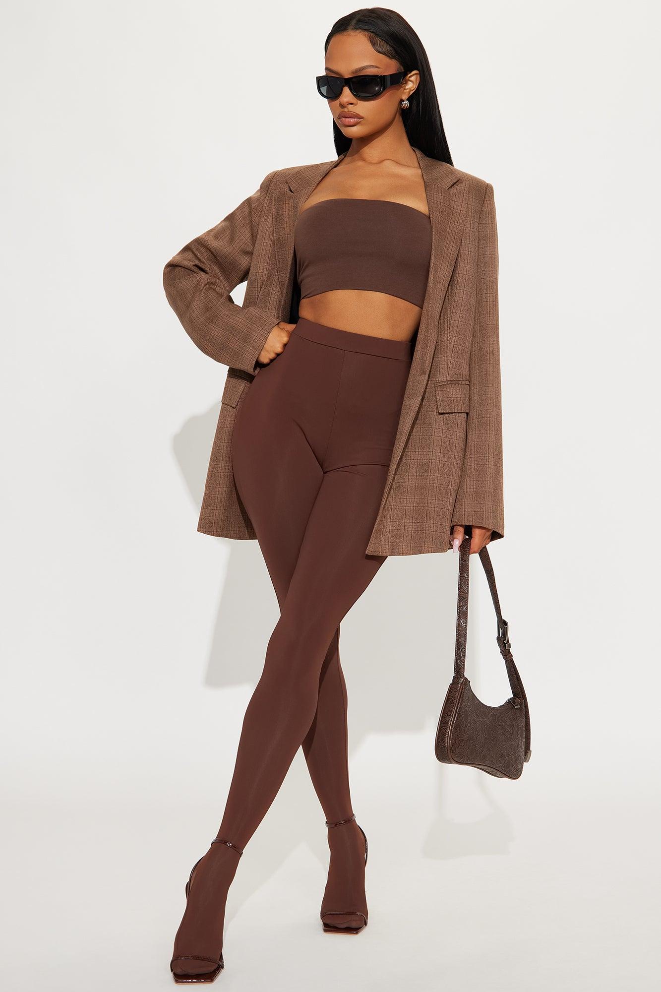 Kalani High Rise Footed Legging - Chocolate Product Image