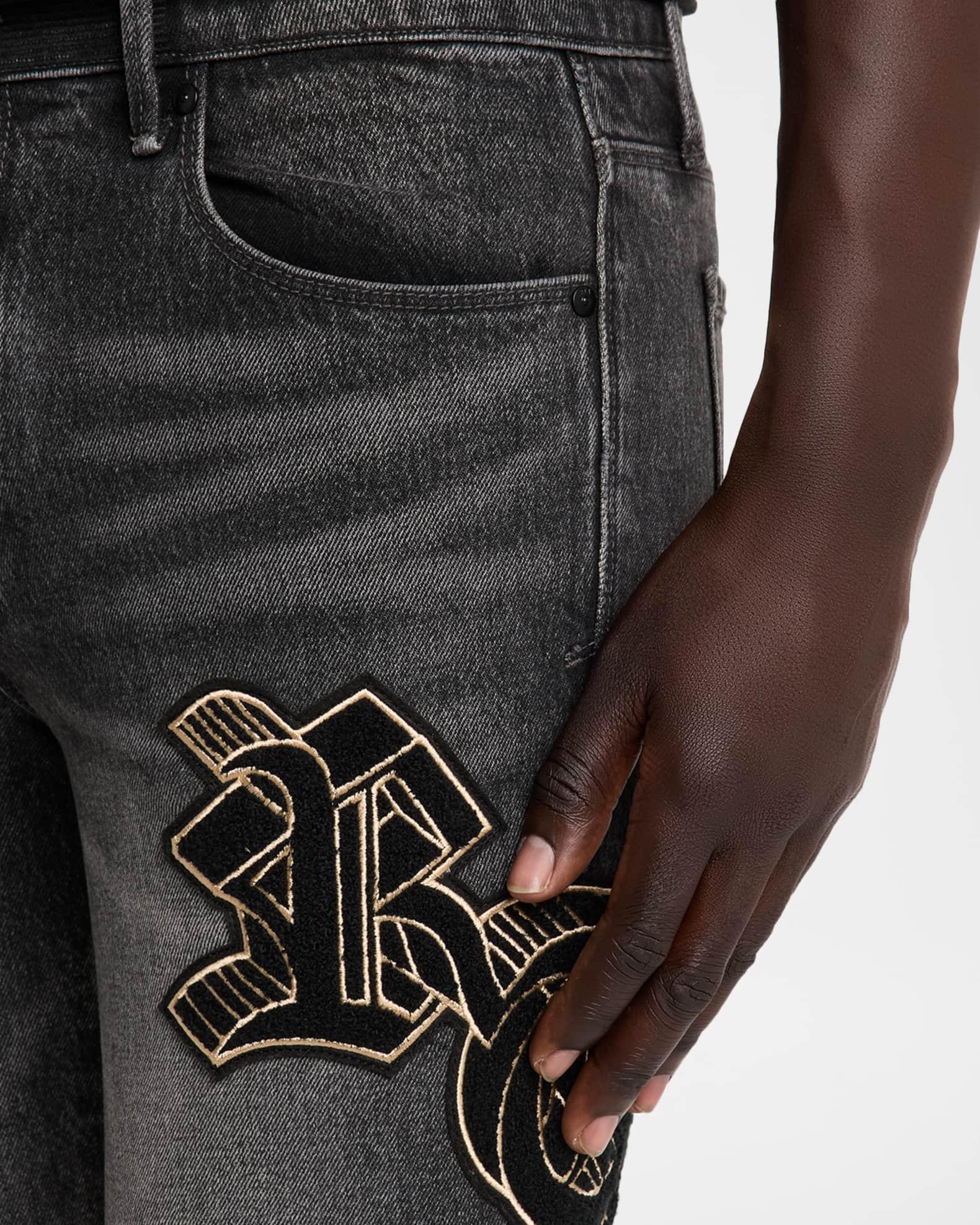 Men's Bryant Chenille-Logo Skinny Jeans Product Image