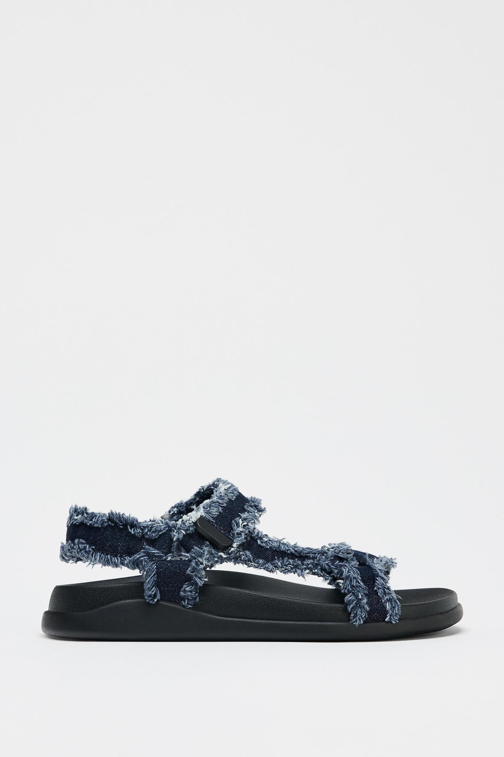 DENIM PLATFORM SANDALS Product Image