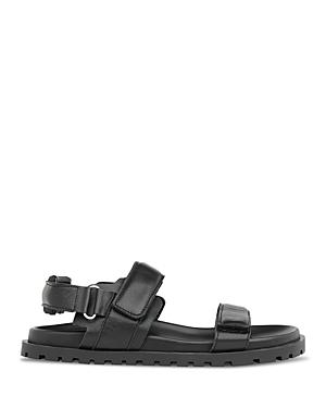 Women's Ria Black Sporty Velcro Sandals    Product Image