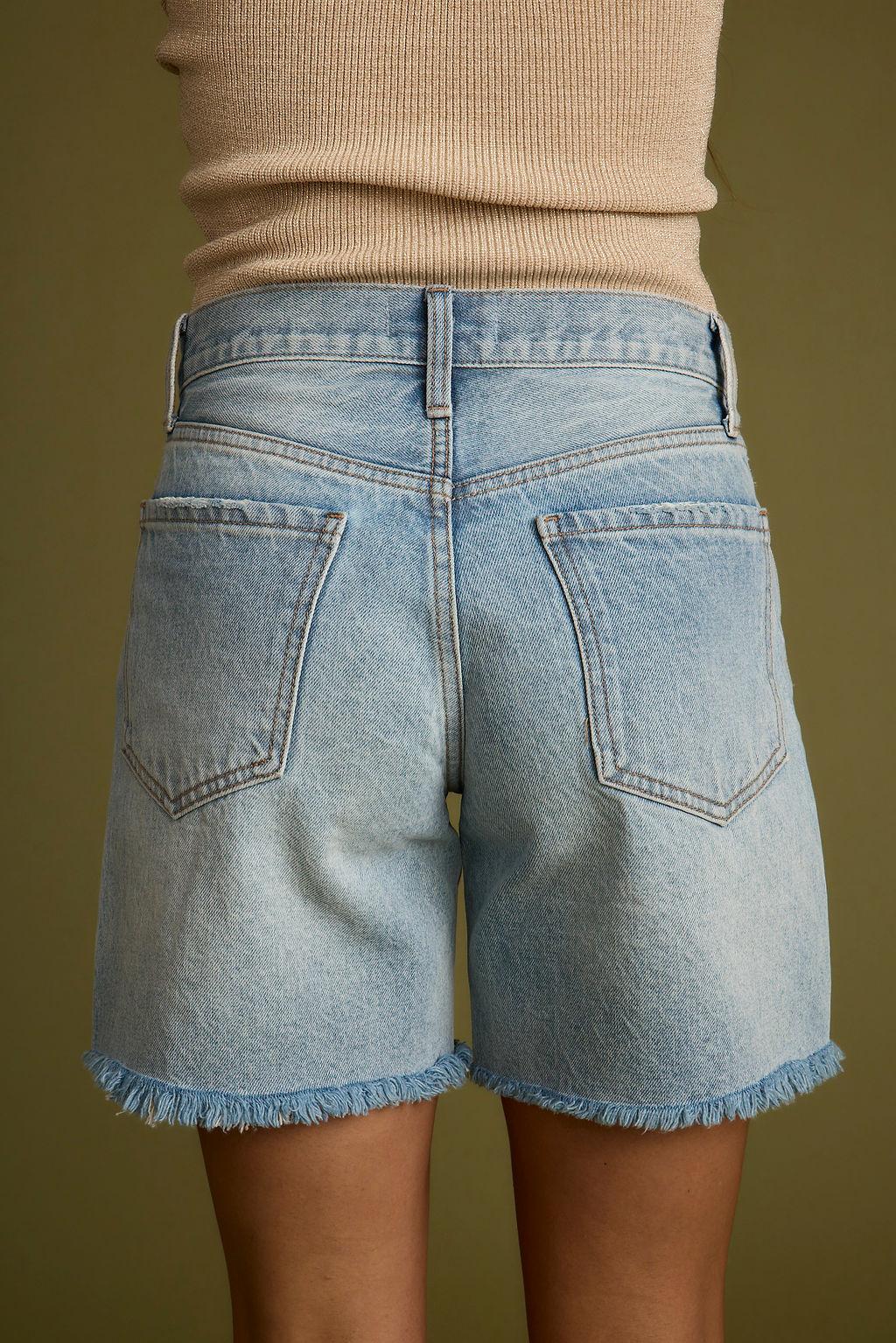 Nita Distressed Denim Shorts Product Image