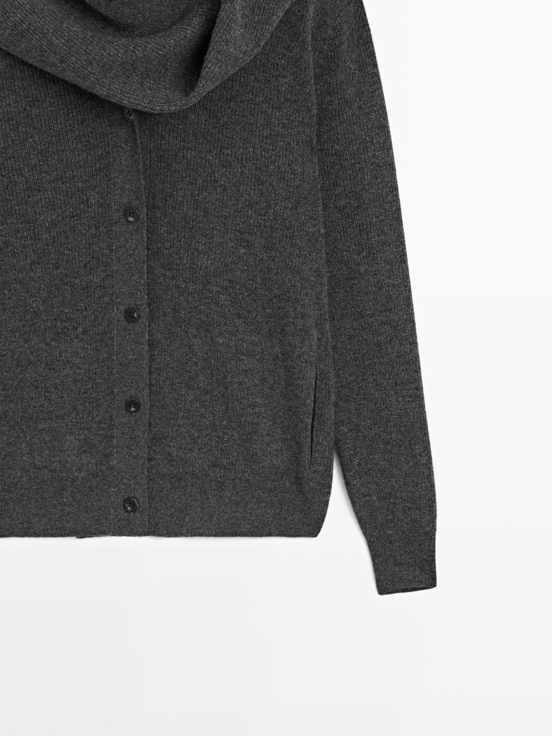 100% wool cardigan with scarf detail Product Image