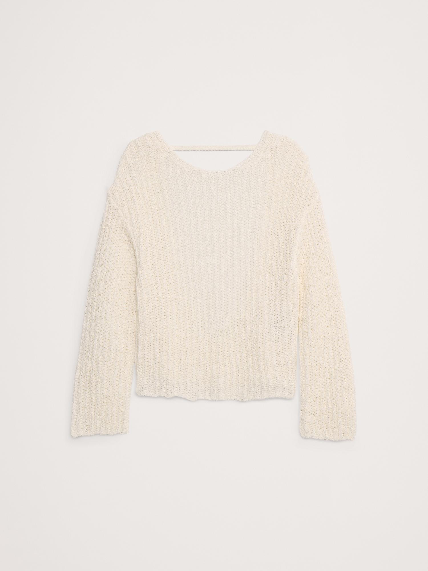 Oversized Scoop-Back Sweater Product Image