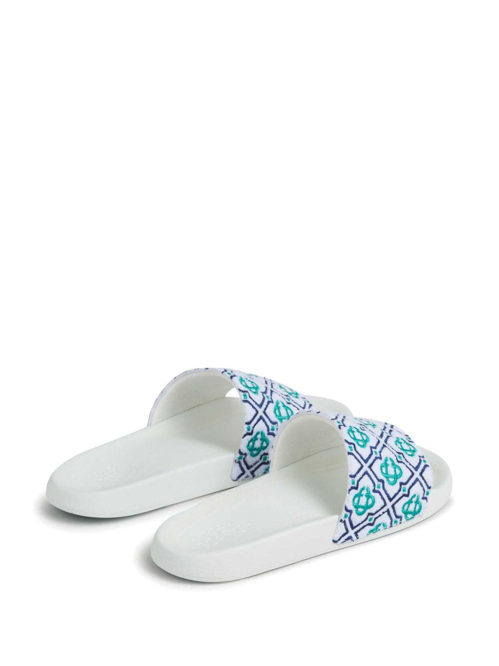 embroidered-monogram slides Product Image