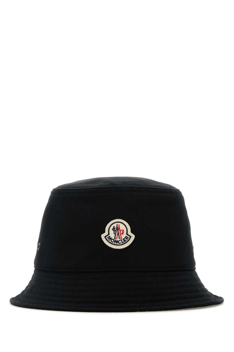 MONCLER Cotton Blend Bucket Hat Accessories In Black Product Image