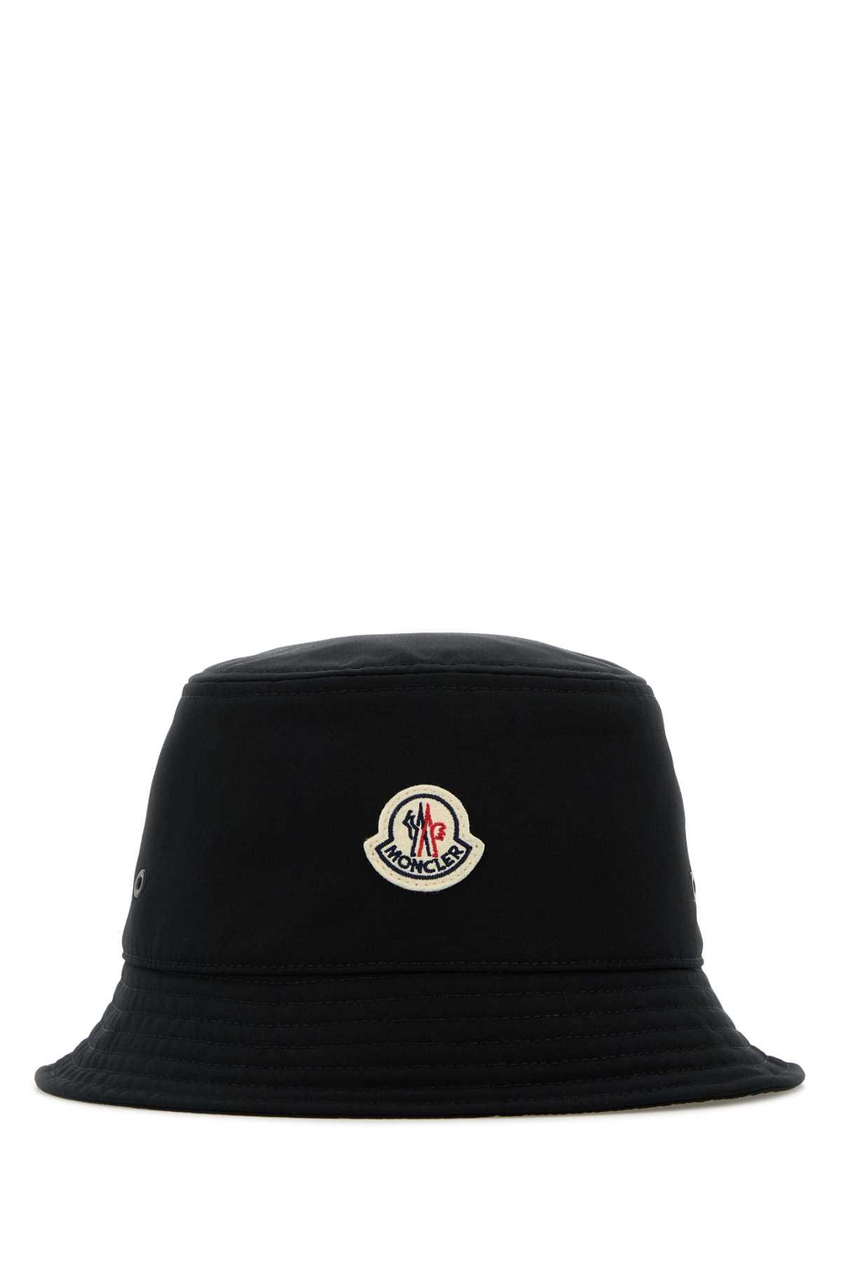 MONCLER Cotton Blend Bucket Hat Accessories In Black Product Image