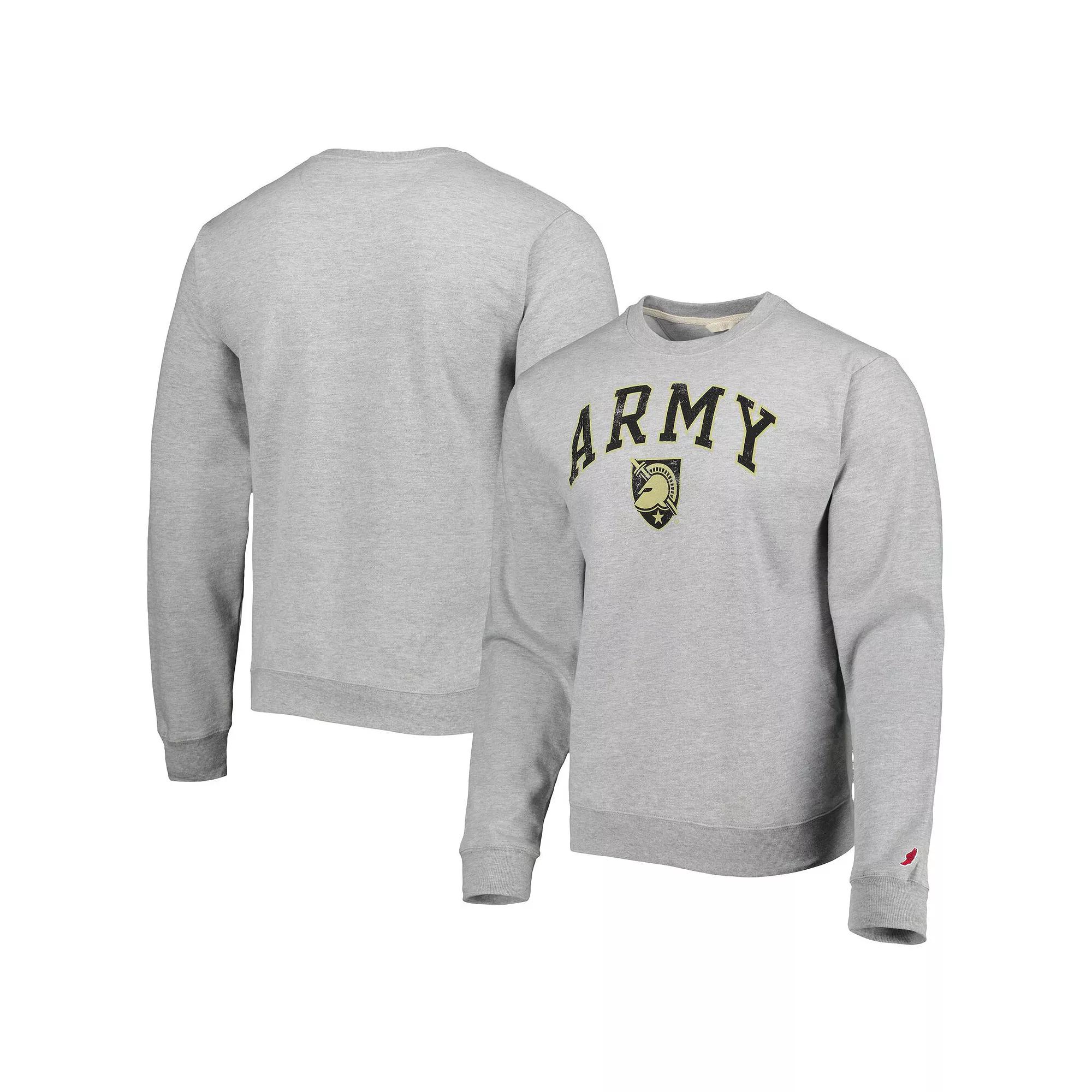 Men's League Collegiate Wear Gray Army Black Knights 1965 Arch Essential Fleece Pullover Sweatshirt,  Product Image