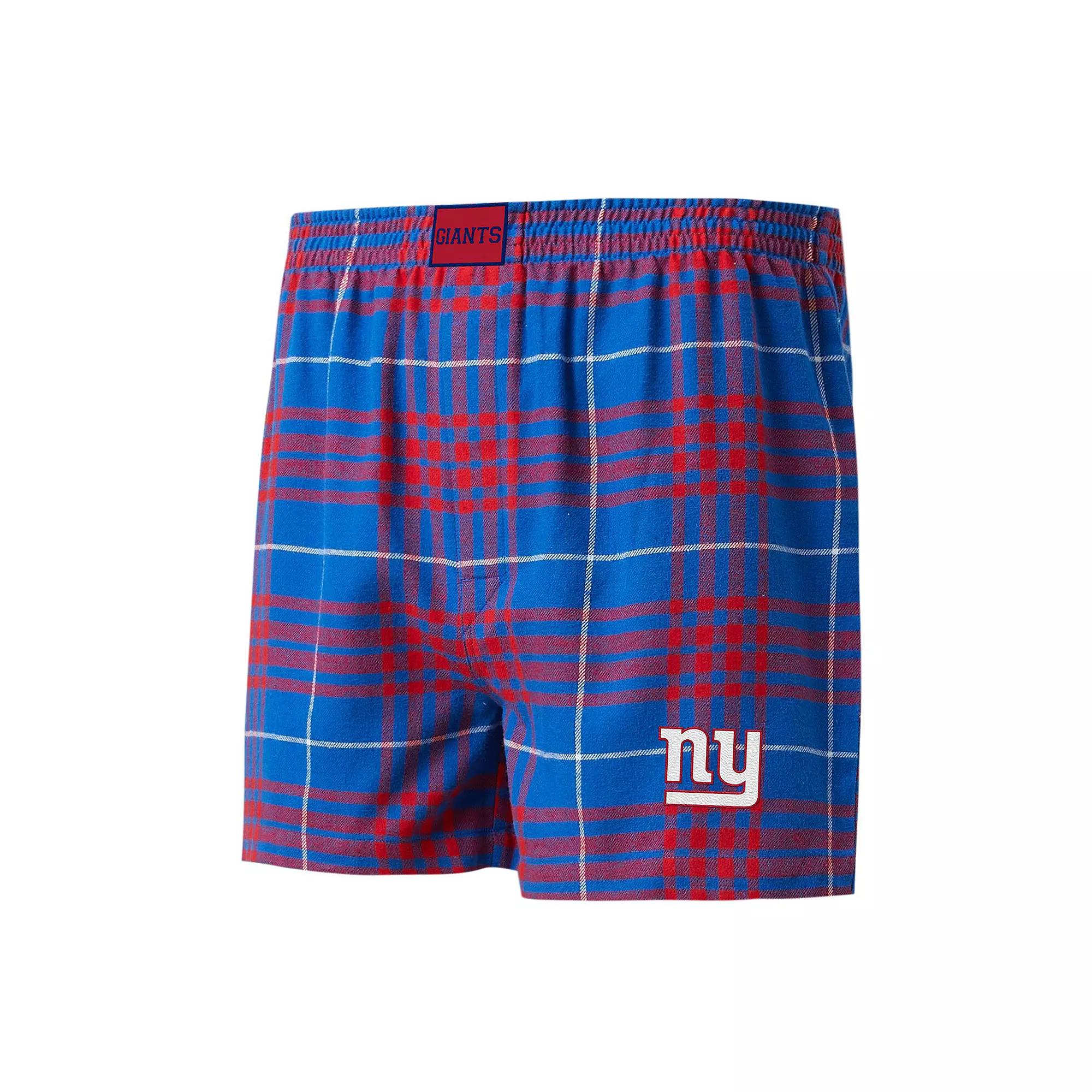 Men's Concepts Sport Royal/Red New York Giants Concord Flannel Boxers, Size: 2XL, Blue Product Image