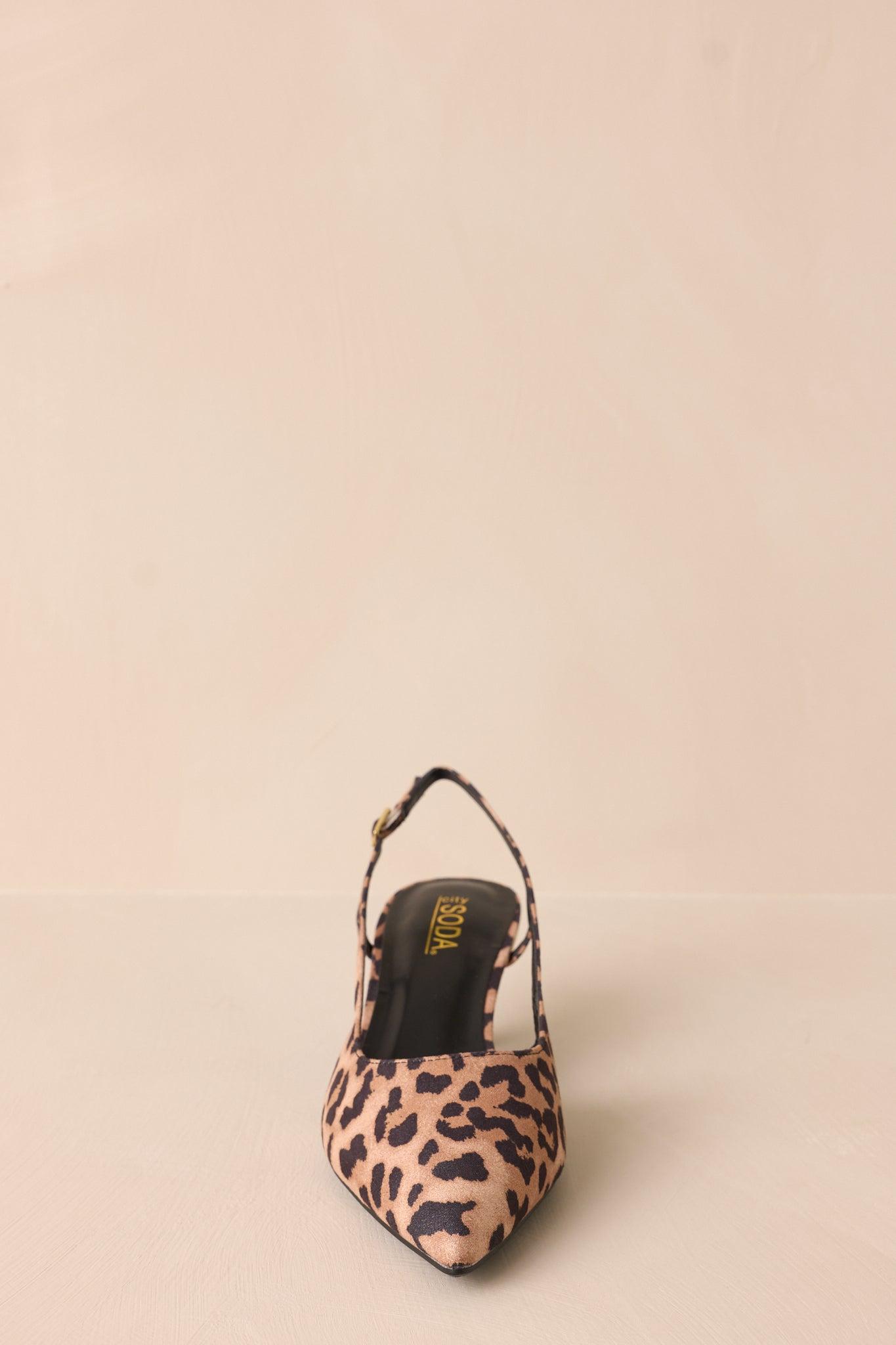 Fiercely Stunned Leopard Print Kitten Heels Product Image