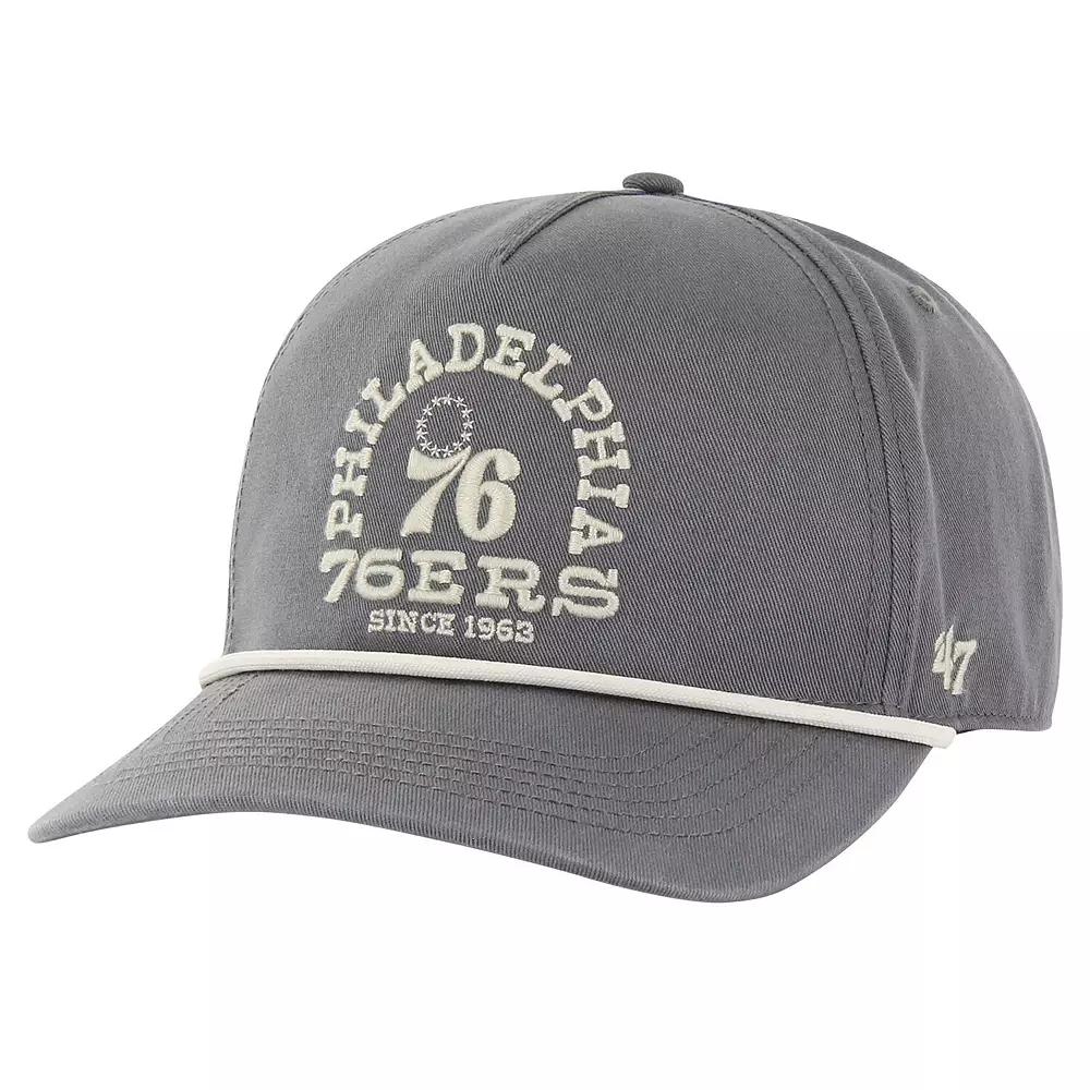 Men's '47 Charcoal Philadelphia 76ers Canyon Ranchero Hitch Adjustable Hat, 76r Charco Product Image