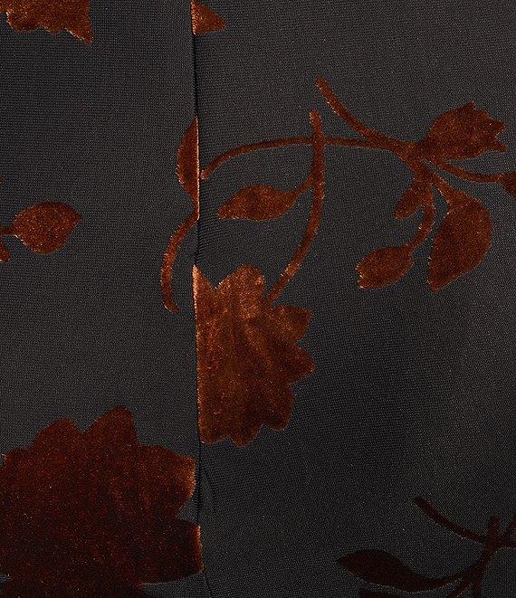 Midnight Doll Floral Burn Out Side Slit Midi Dress Product Image