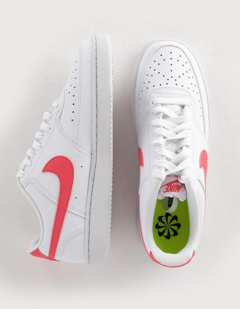 NIKE Court Vision Low Next Nature Womens Shoes - WHT/PNK Product Image